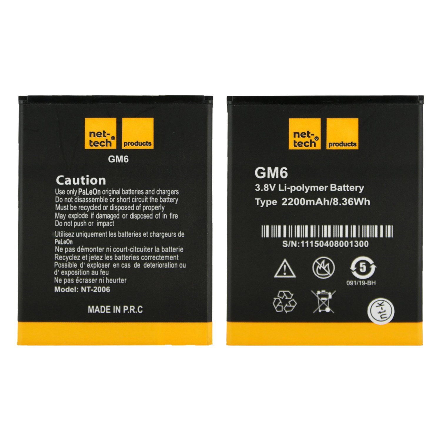 Teknonet General Mobile GM6 Uyumlu Nettech NT-2006 2200 MAh Batarya NT-32463