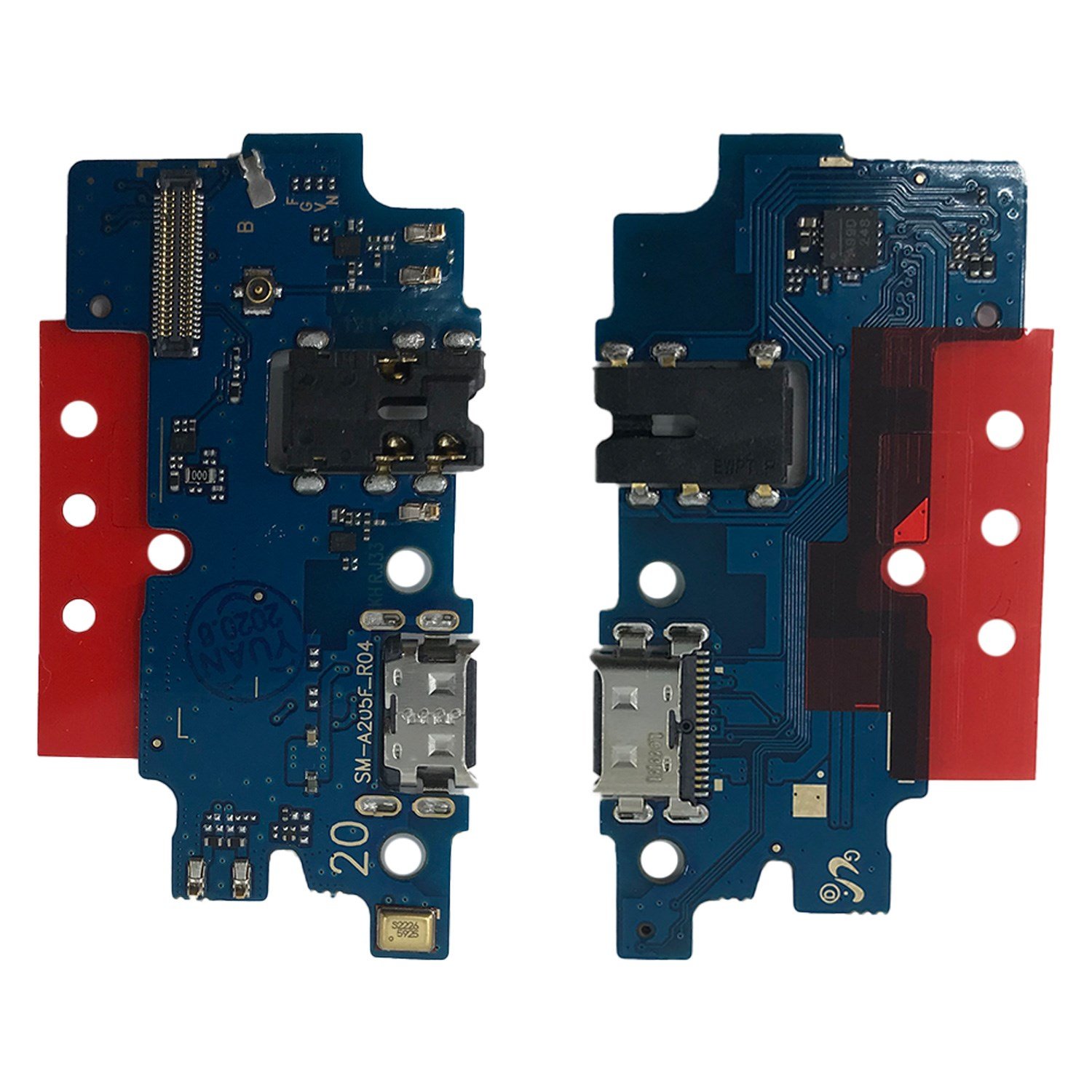 Teknonet Samsung Galaxy A20 Uyumlu Bordlu Şarj - Kulaklık Soketi NT-31277