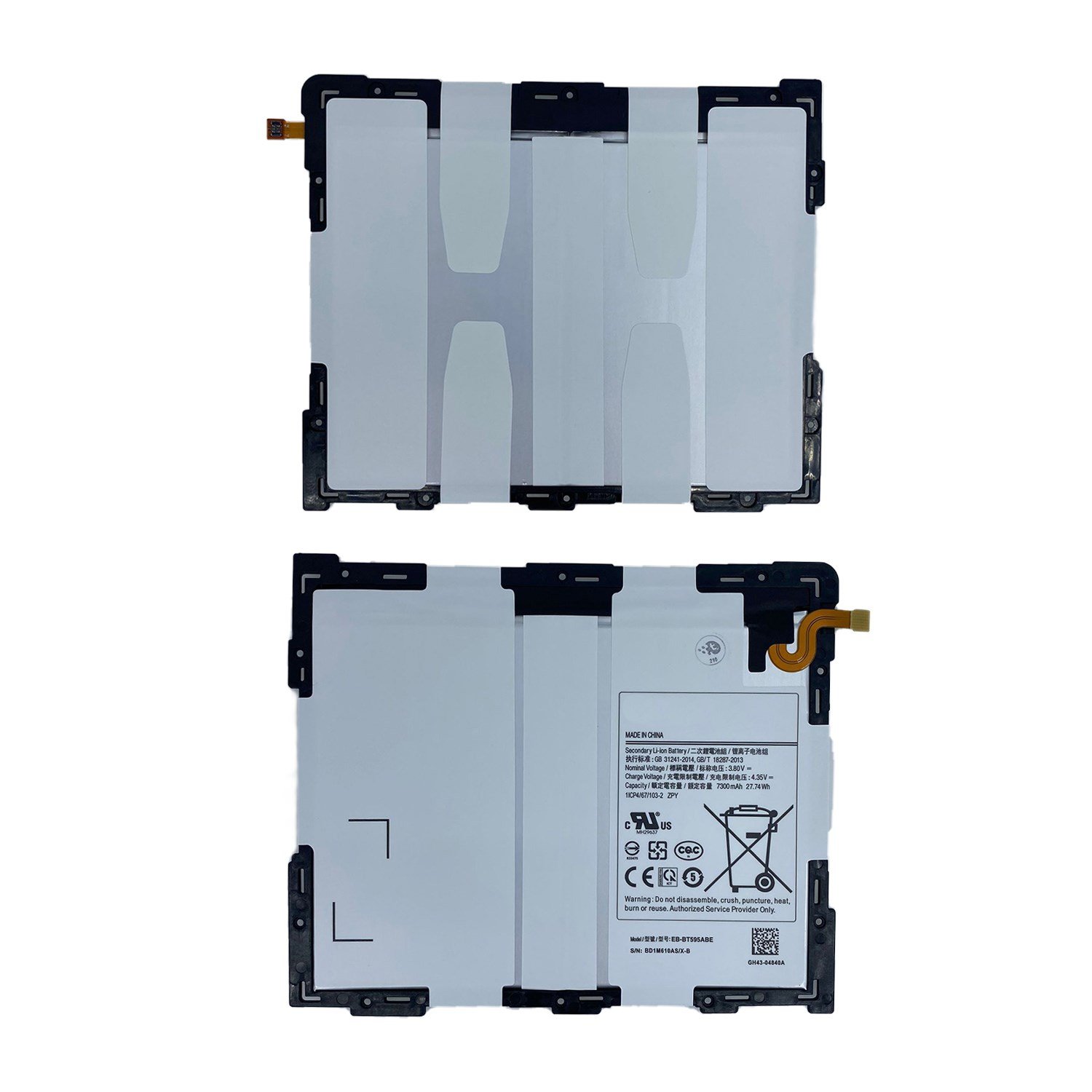 Teknonet Samsung Galaxy T590 Tab A 10.5 inç Uyumlu Samsung EB-BT595ABE 7300 mAh Batarya NT-92491