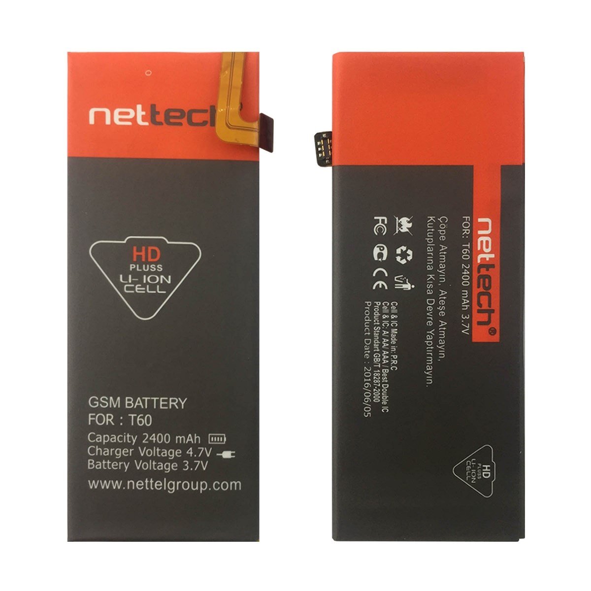Teknonet Turkcell T60 Uyumlu Nettech NT-2005 2300 MAh Batarya NT-10515