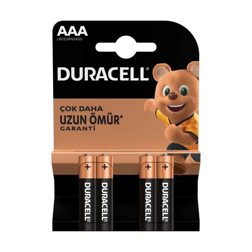 Teknonet Uyumlu Duracell 4lü AAA İnce Kalem Pil Batarya NT-112792