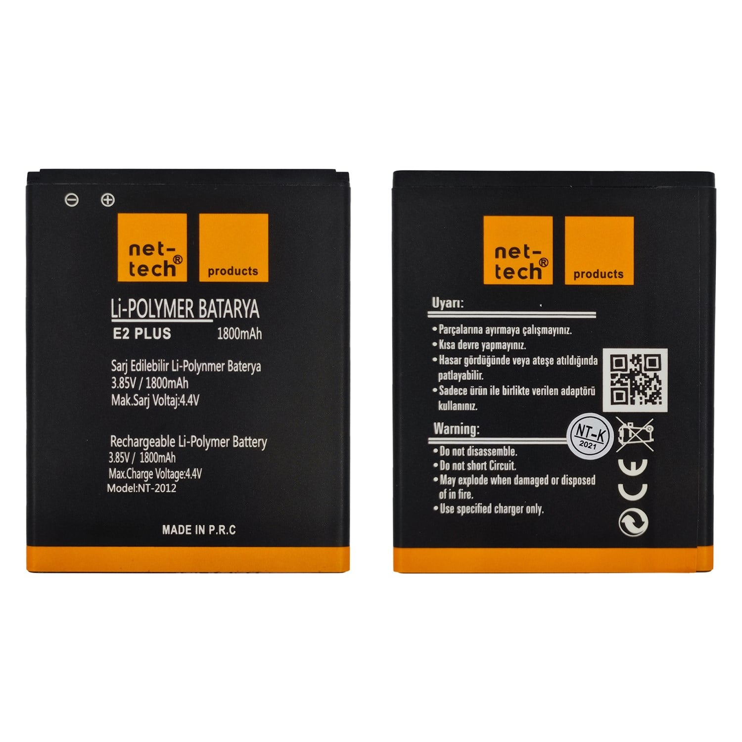 Teknonet Vestel Venüs E2 Plus Uyumlu Nettech NT-2012 1800 MAh Batarya NT-85694