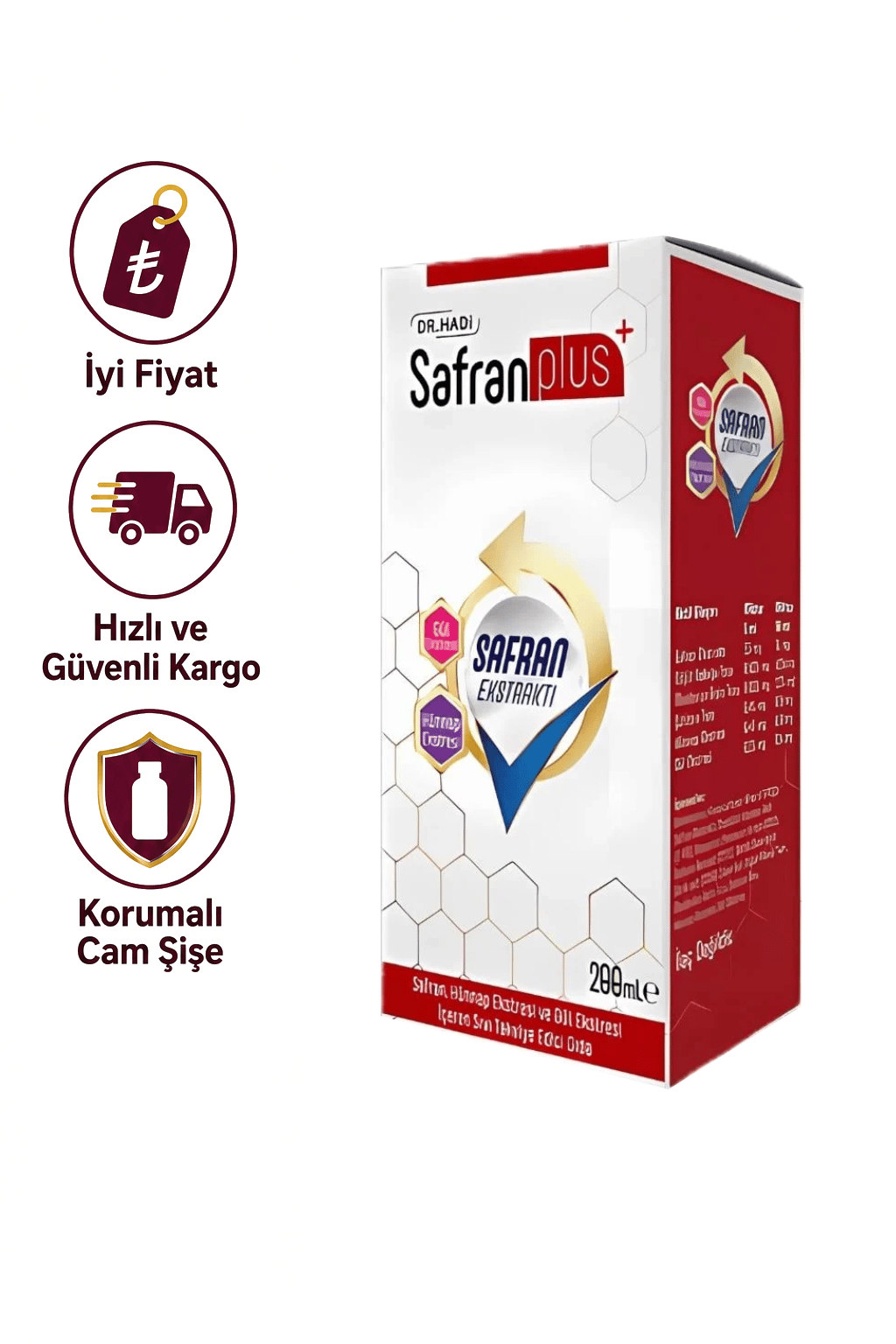 Dr. Hadi Safran Plus - Safran Ekstresi Katkılı Sıvı Gıda Takviyesi - 200 ml