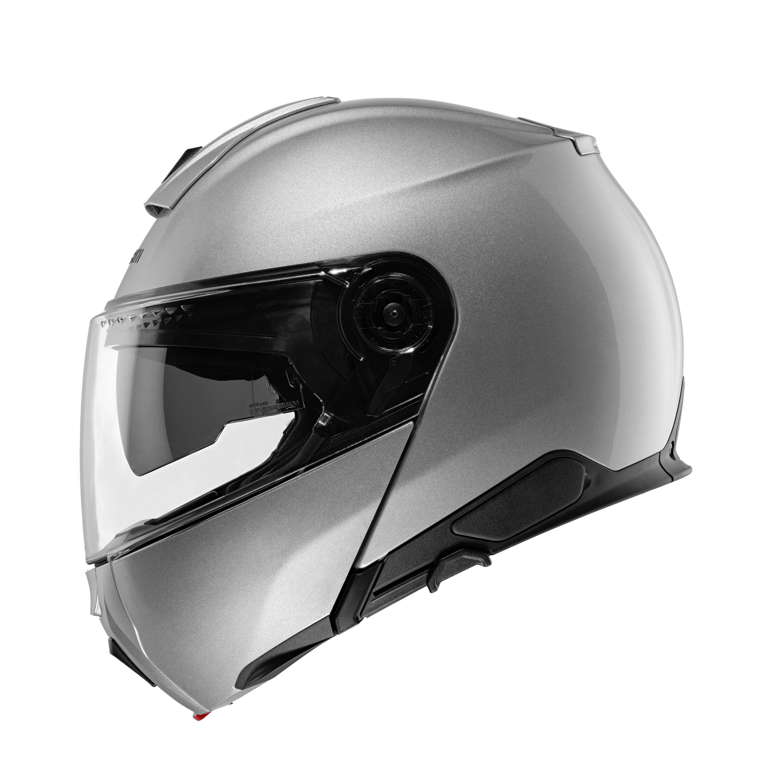 C5 Çene Açılır Motosiklet Kaskı-Glossy Silver Glossy Silver