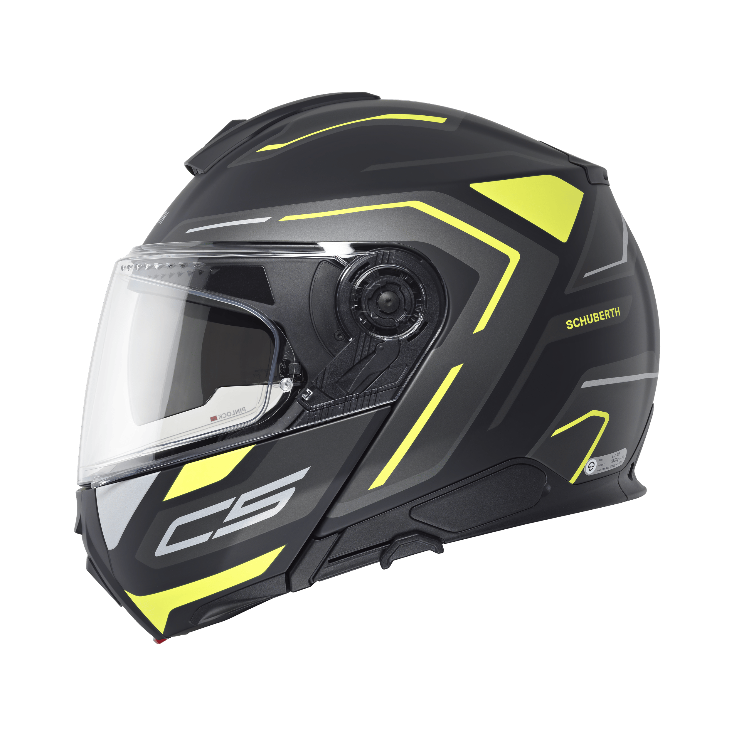 C5 Çene Açılır Motosiklet Kaskı-Omega Yellow Omega Yellow