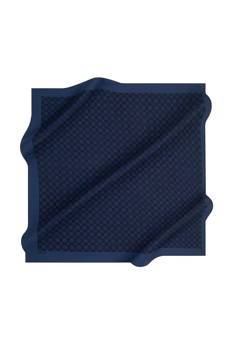 Aker Elegance Monogram Eşarp Lacivert 921