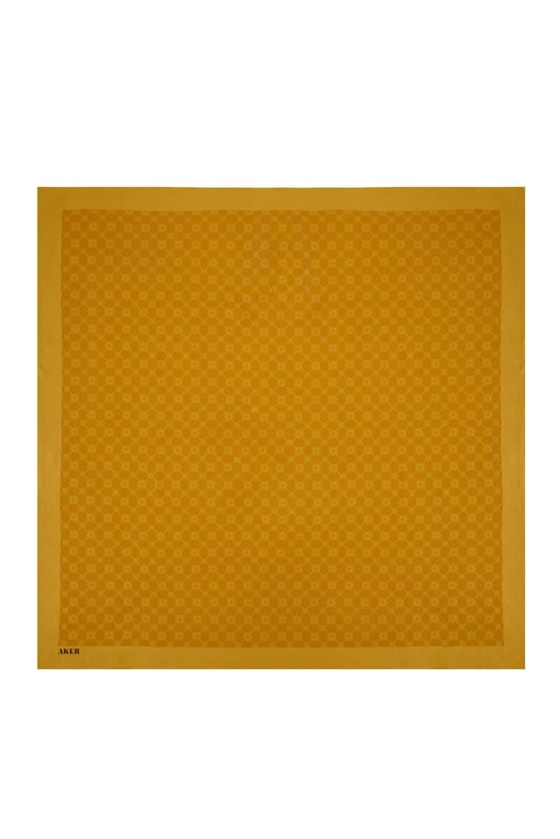 Aker Elegance Monogram Eşarp Sarı 962