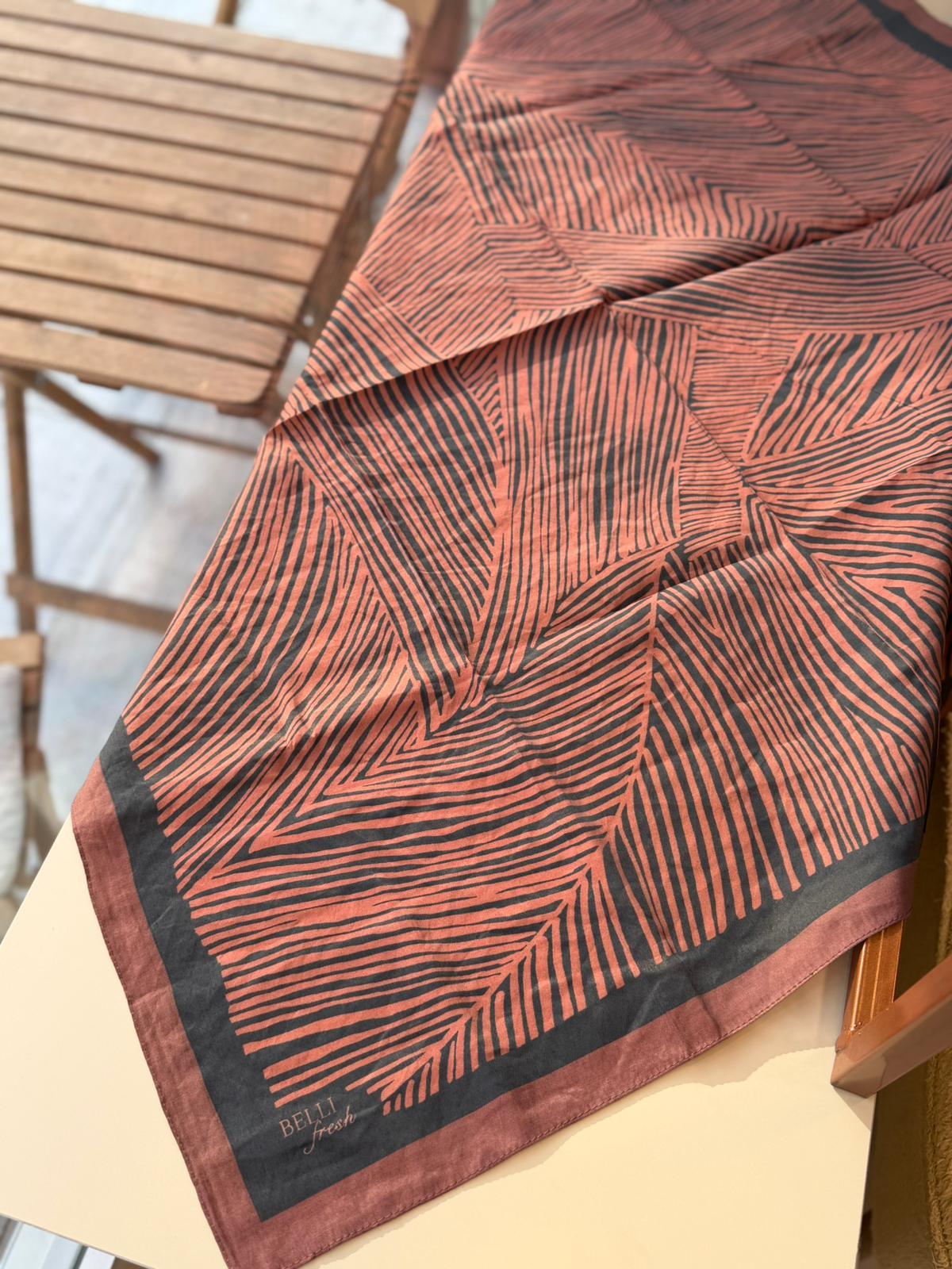 Belii Fresh Modal Eşarp Bordo-Siyah