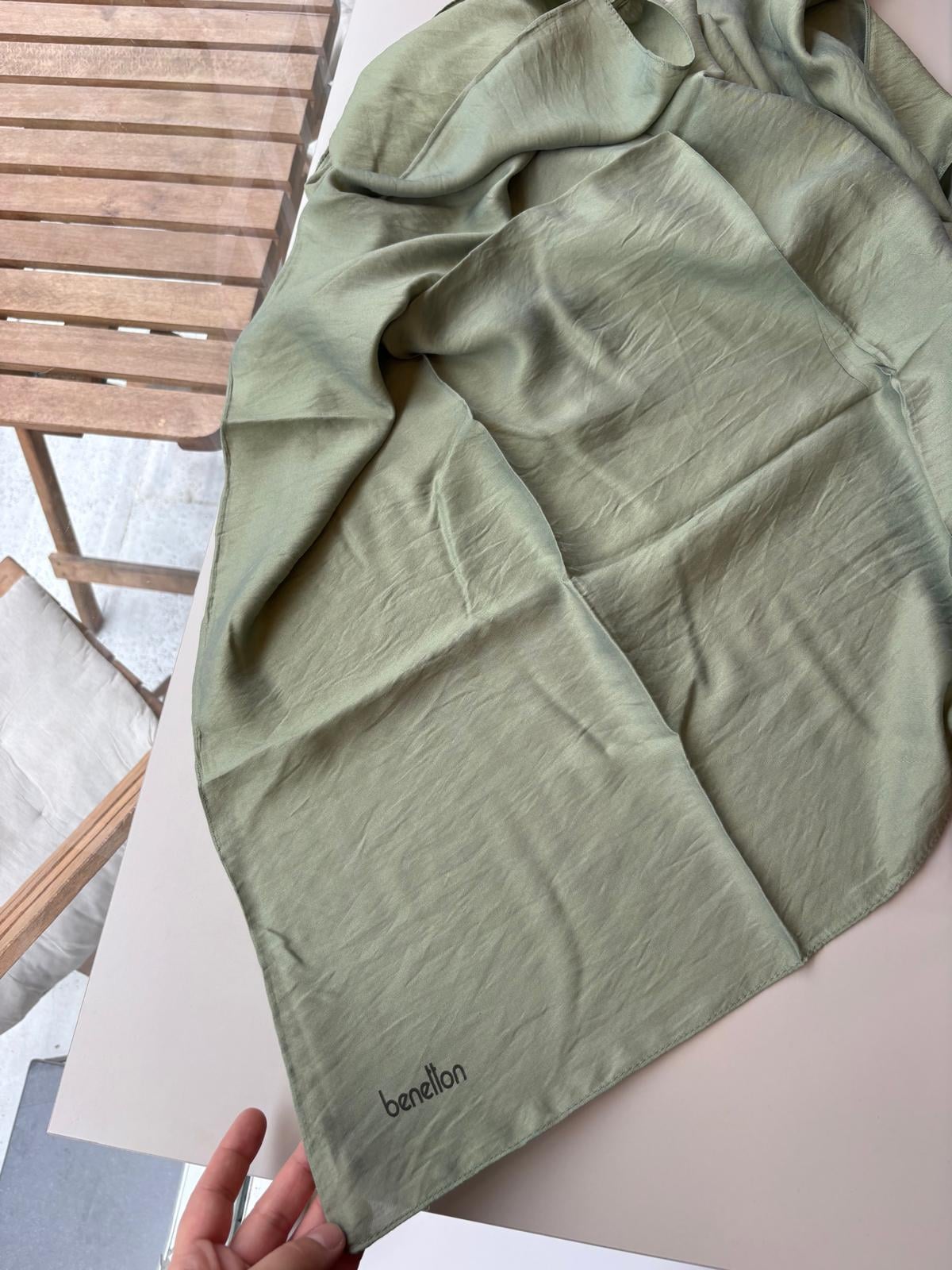 Benetton Siena  Düz Viskon Eşarp Çağla Yeşili