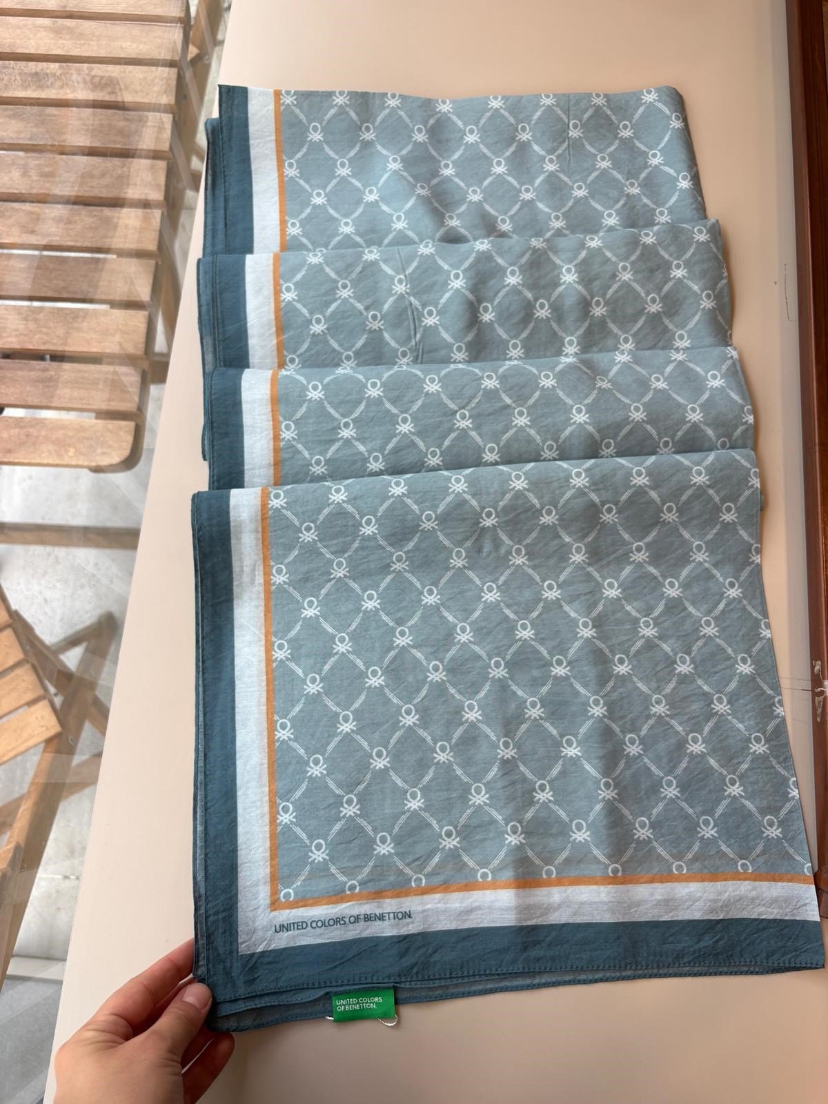 Benetton Viskon Şal Bebe Mavi