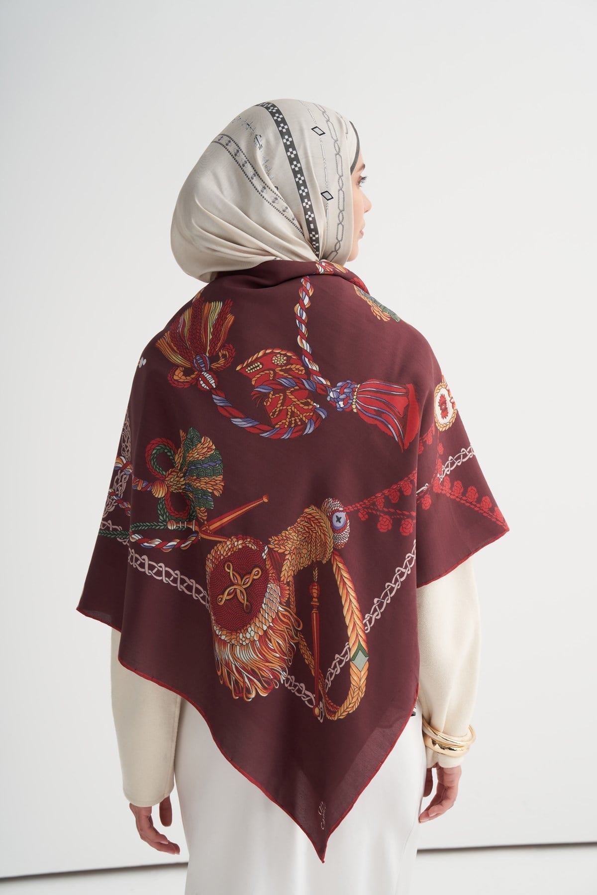 Carell Omuz Şalı Bordo