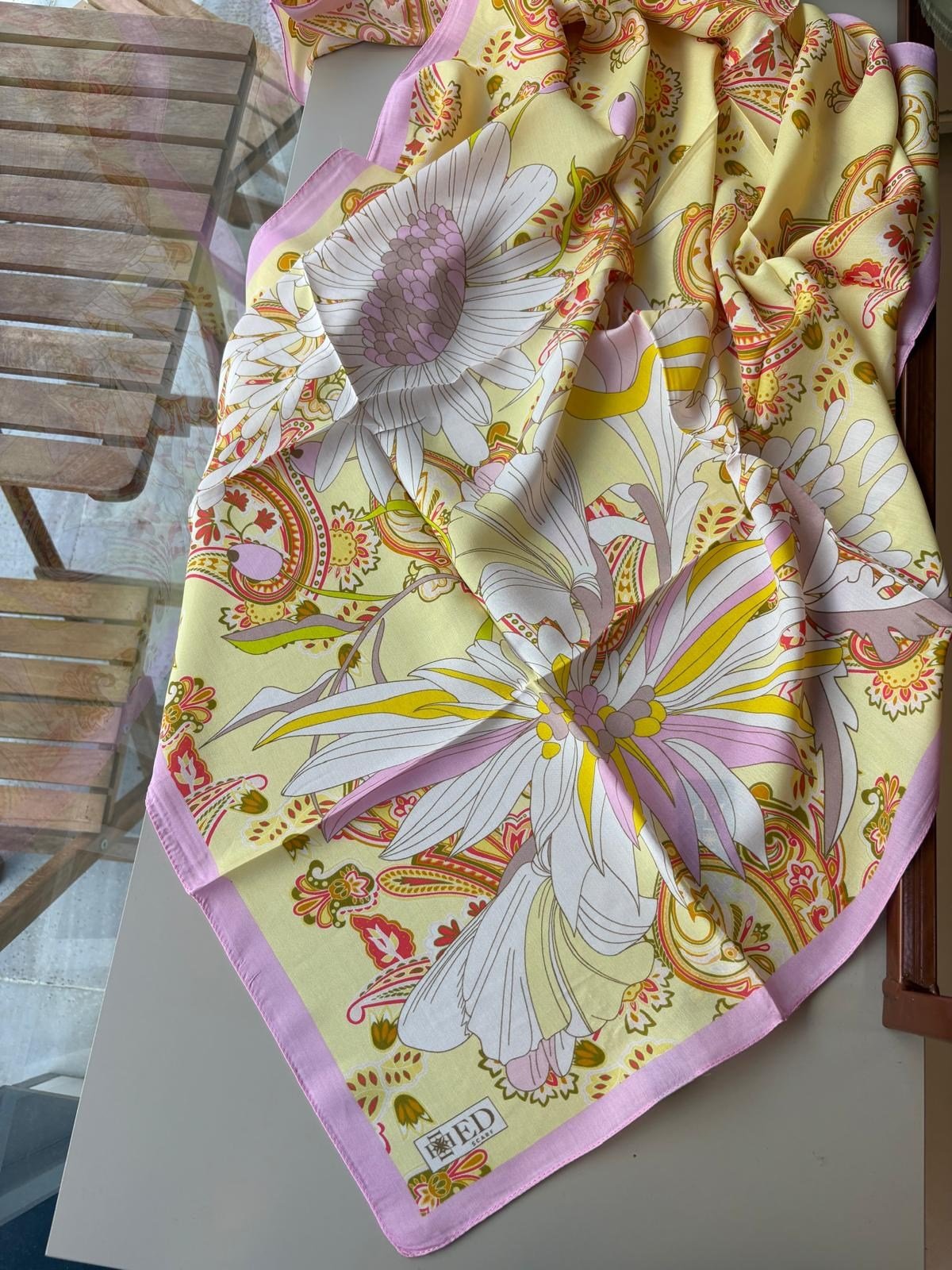 Ed Scarf  Viskon Esarp Sarı