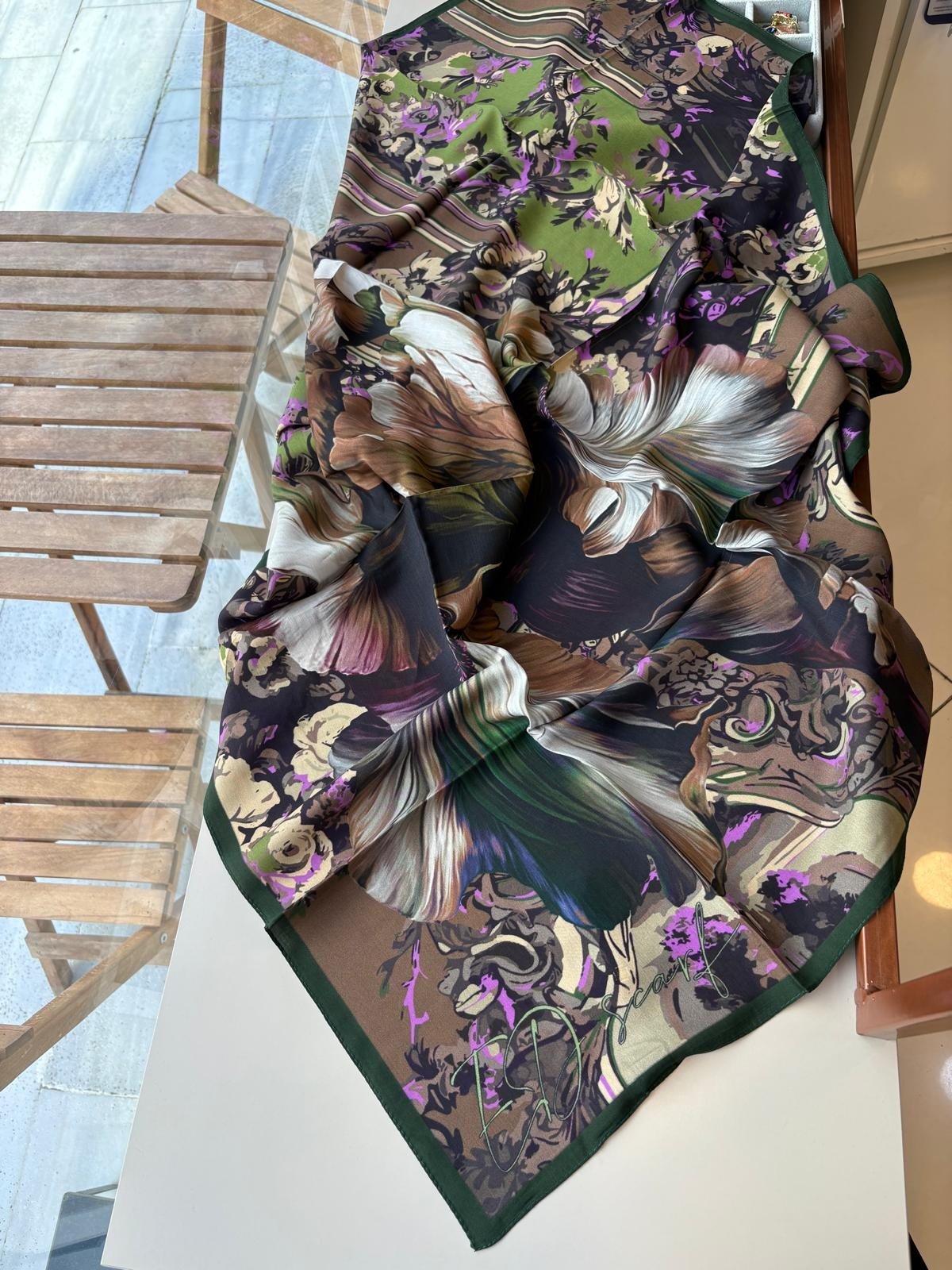 Ed Scarf  Viskon Esarp Yeşil