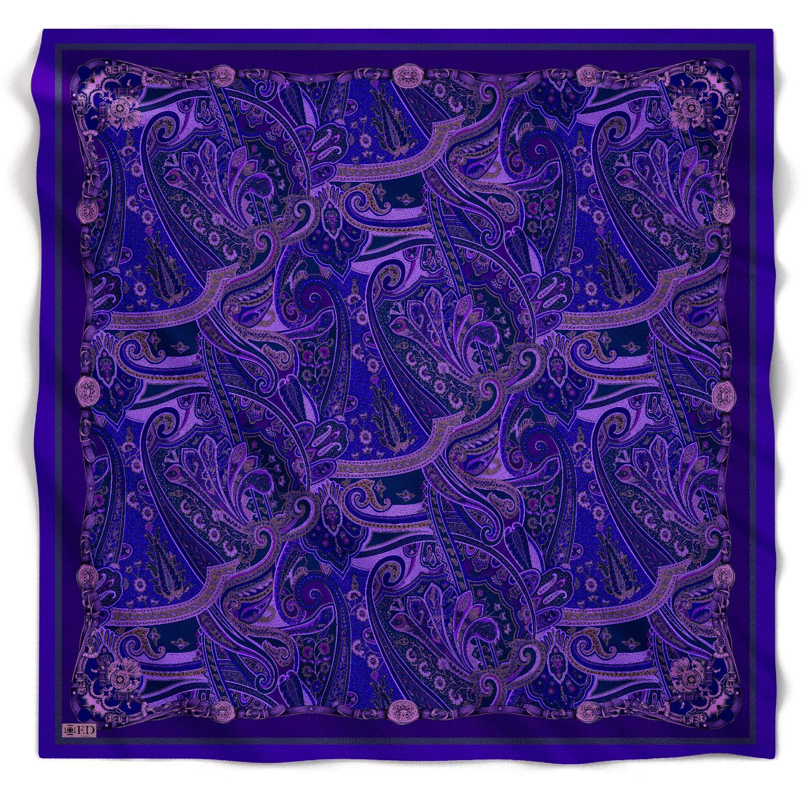 ED Scarf Viskon Floş Eşarp Mor