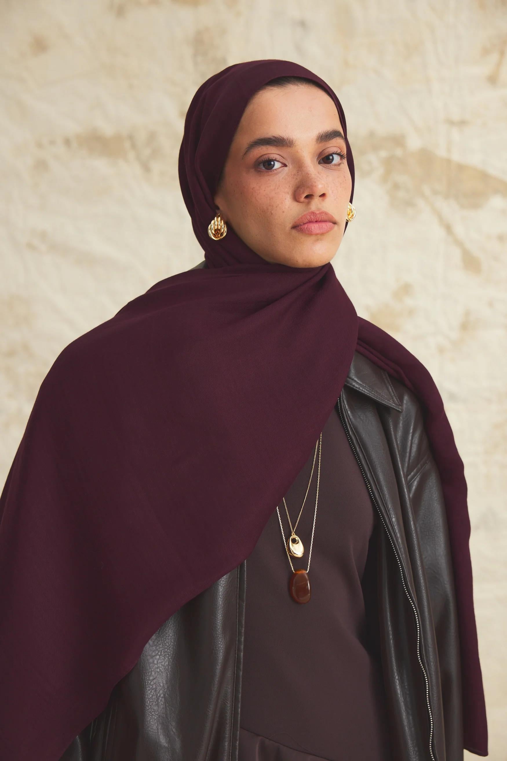 Emproyal Native Naia Şal Burgundy