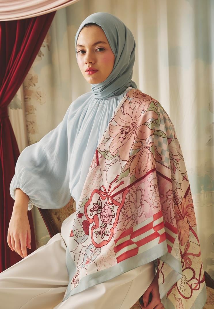 Fresh Scarf Floş Viskon Eşarp Blush
