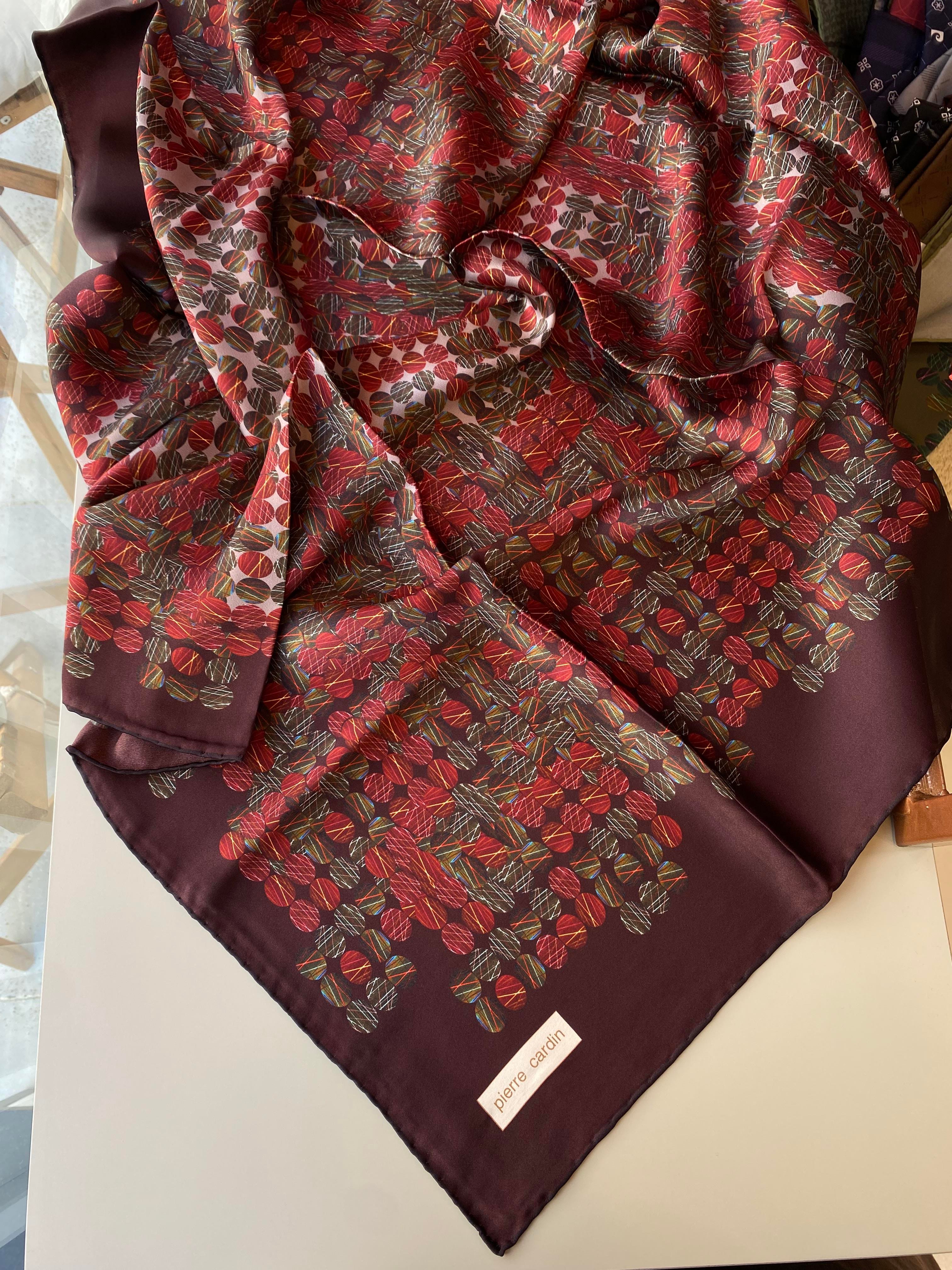 Pierre Cardin Sura İpek Eşarp Mürdüm