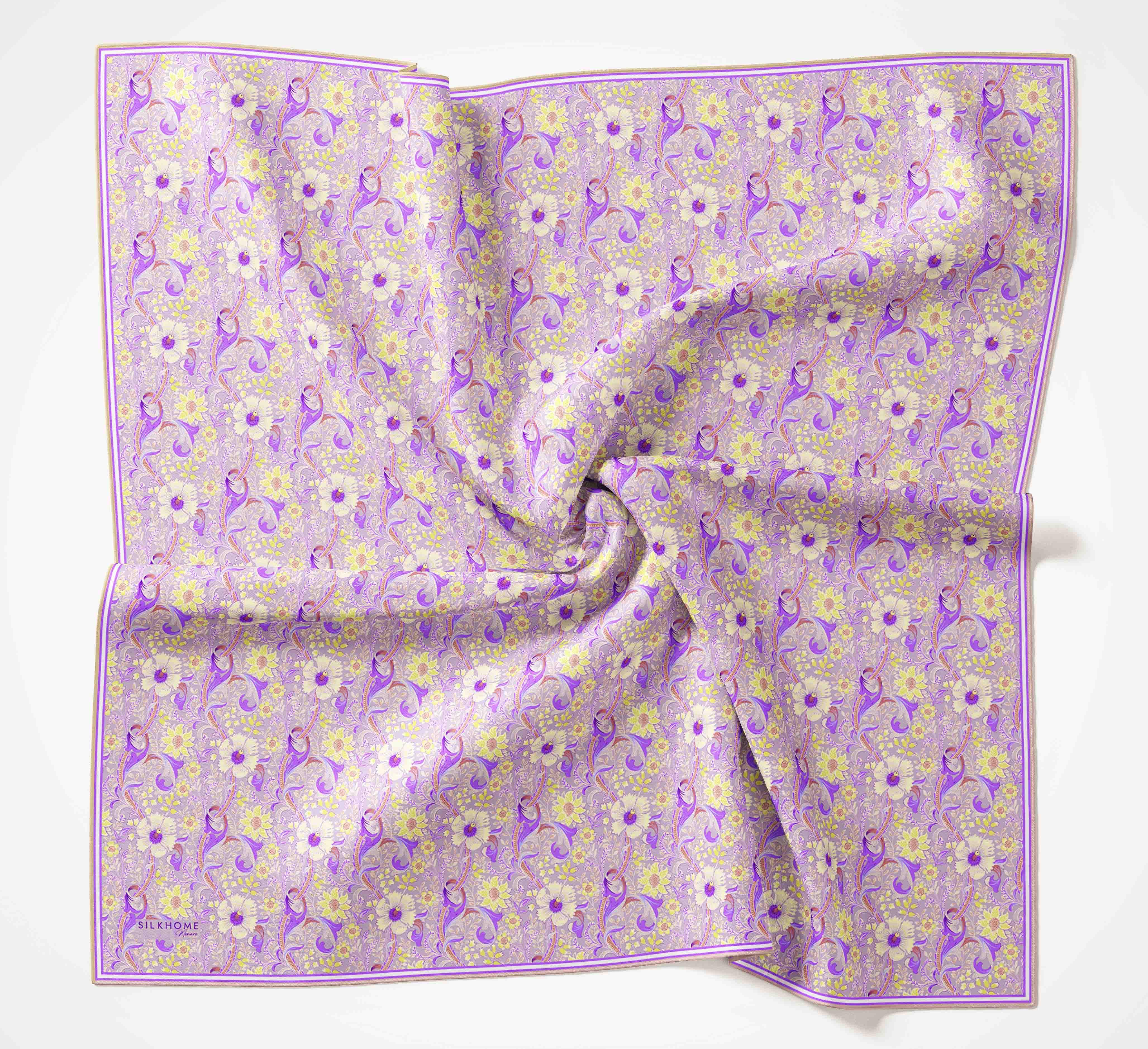 Silk Home Monare Tencel Eşarp Lila-Yeşil