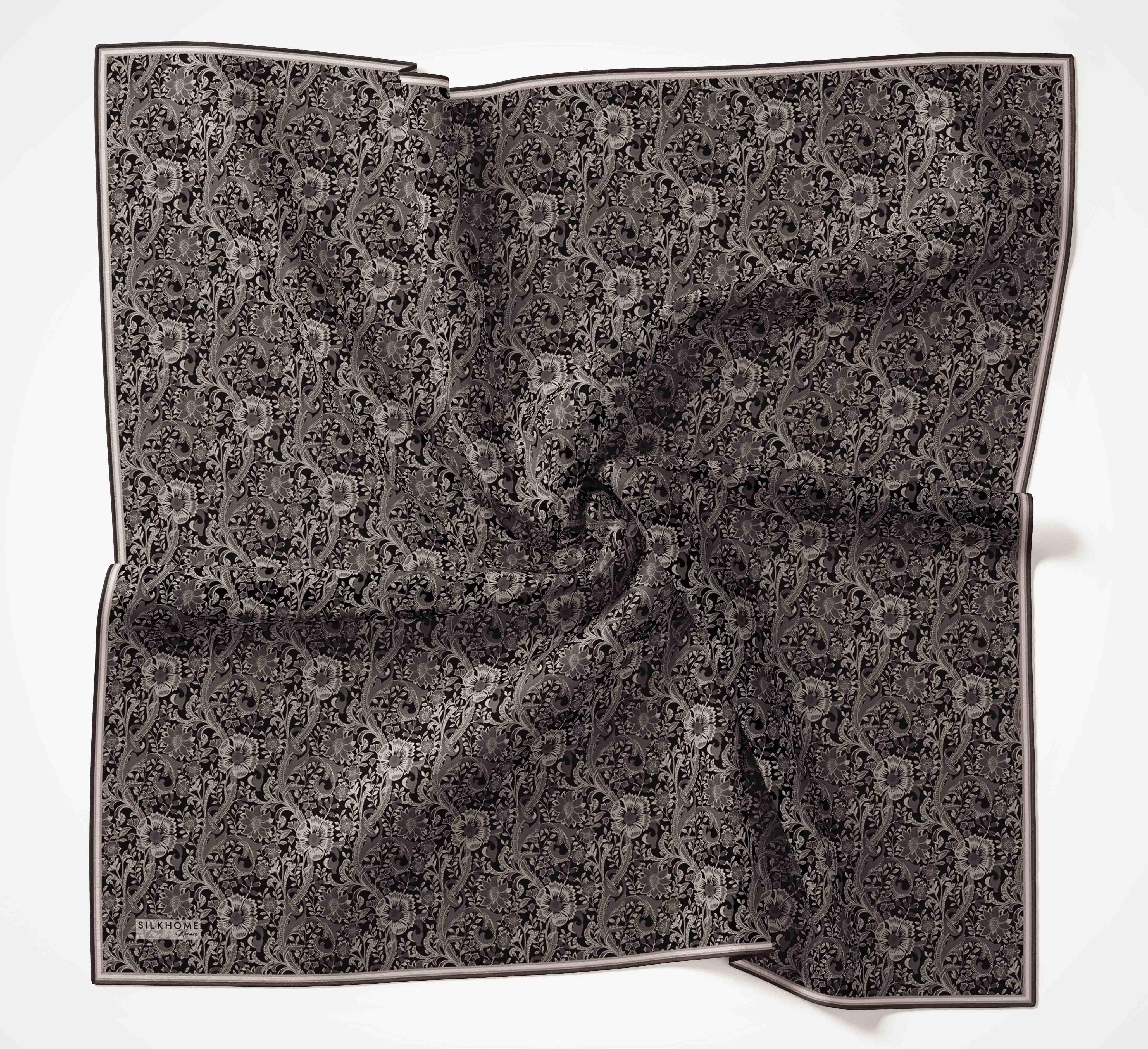 Silk Home Monare Tencel Eşarp Siyah-Gri