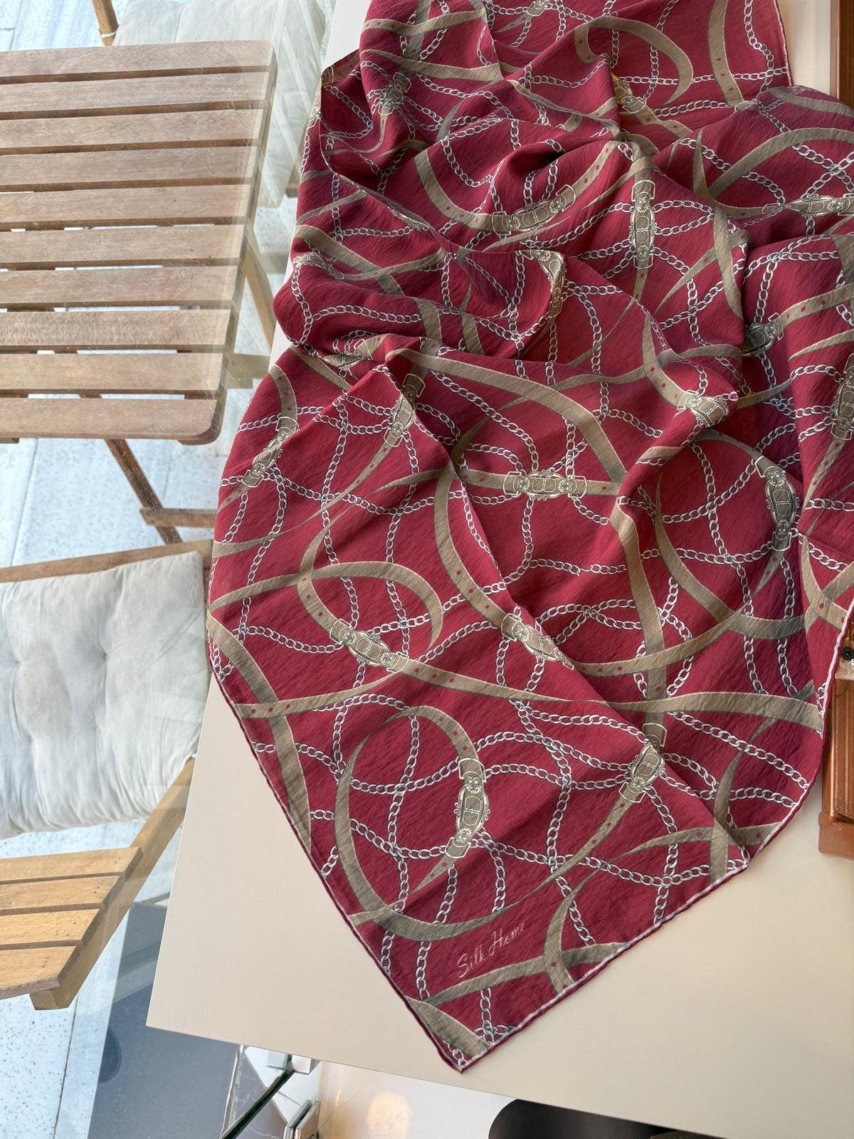Silk Home Monare Tensel Eşarp Bordo