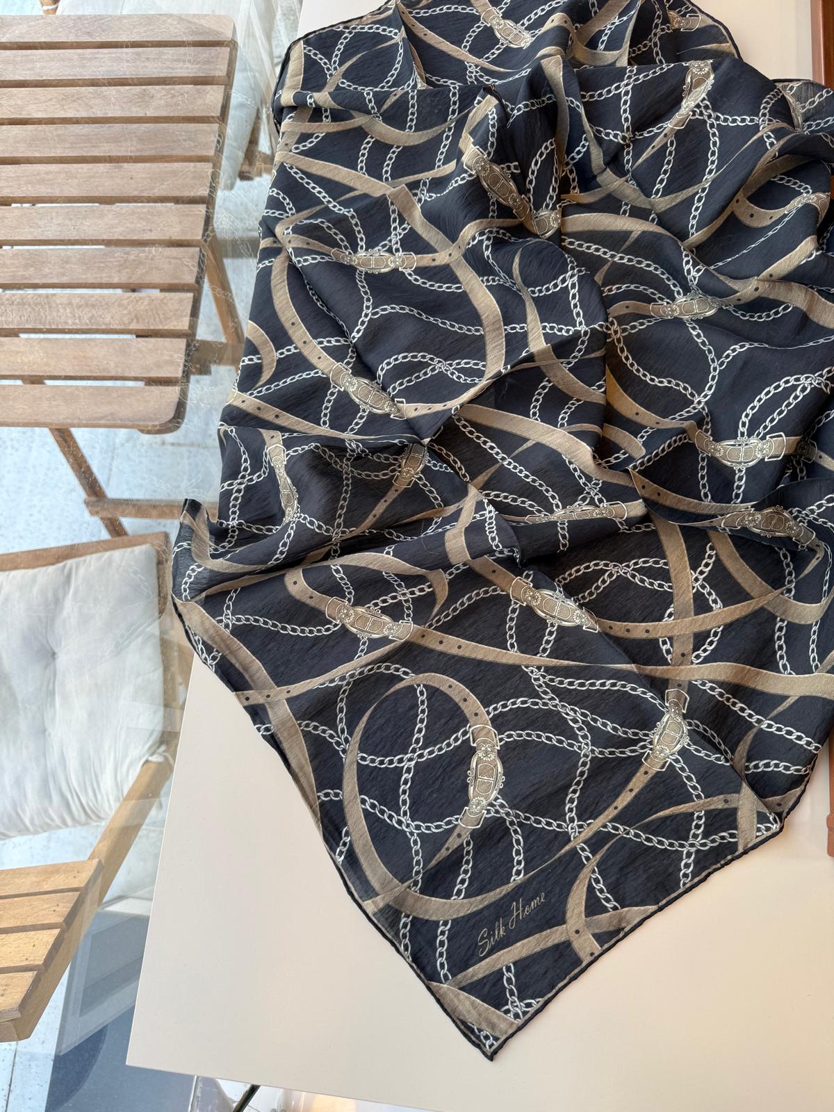Silk Home Monare Tensel Eşarp Dumanlı Siyah