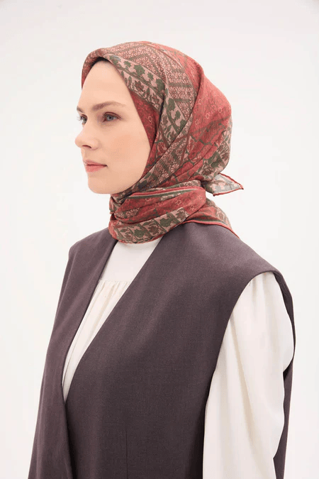 Silk Home Monare Tensel Eşarp Nar Çiçeği