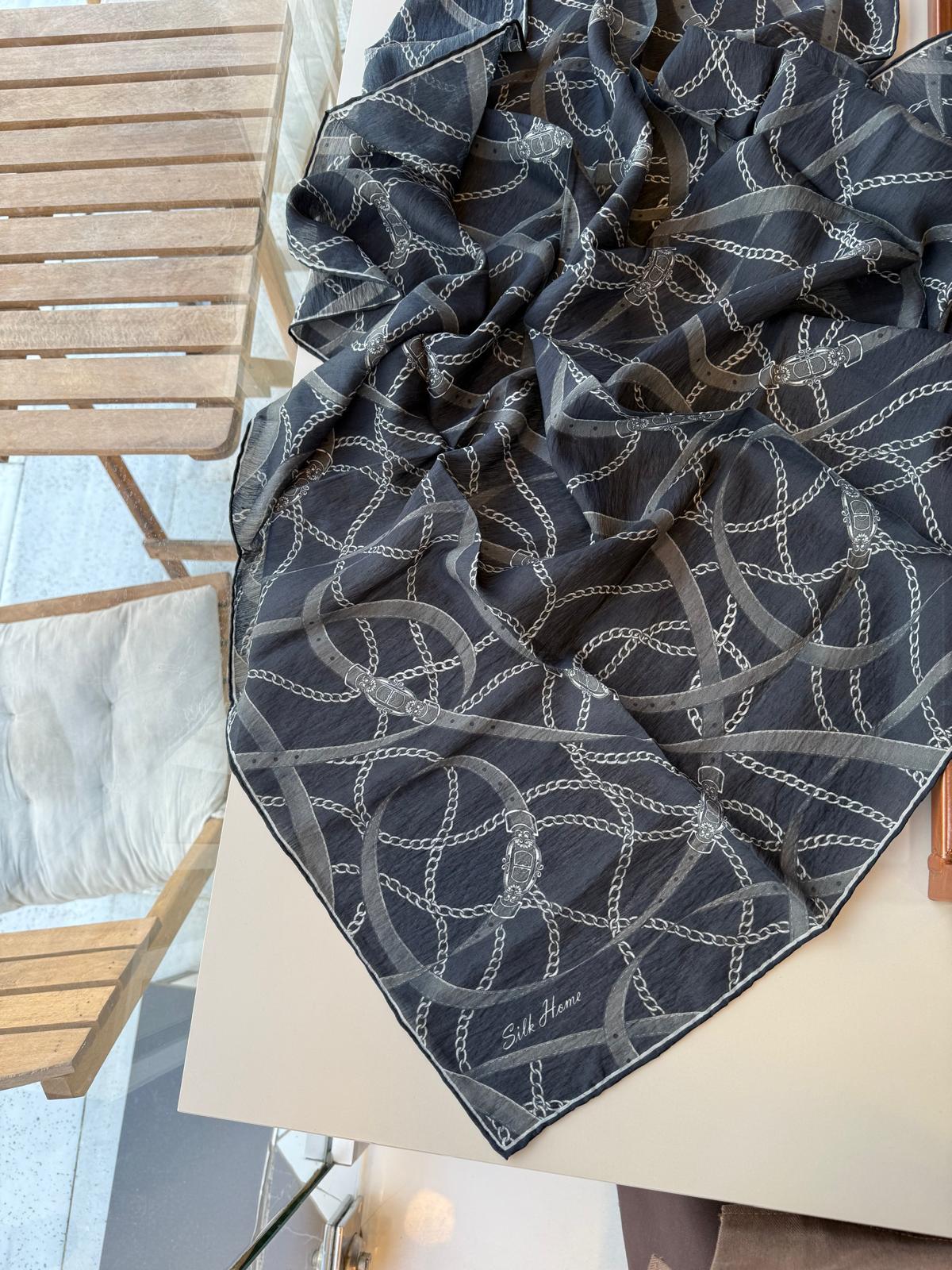 Silk Home Monare Tensel Eşarp Siyah-Gri