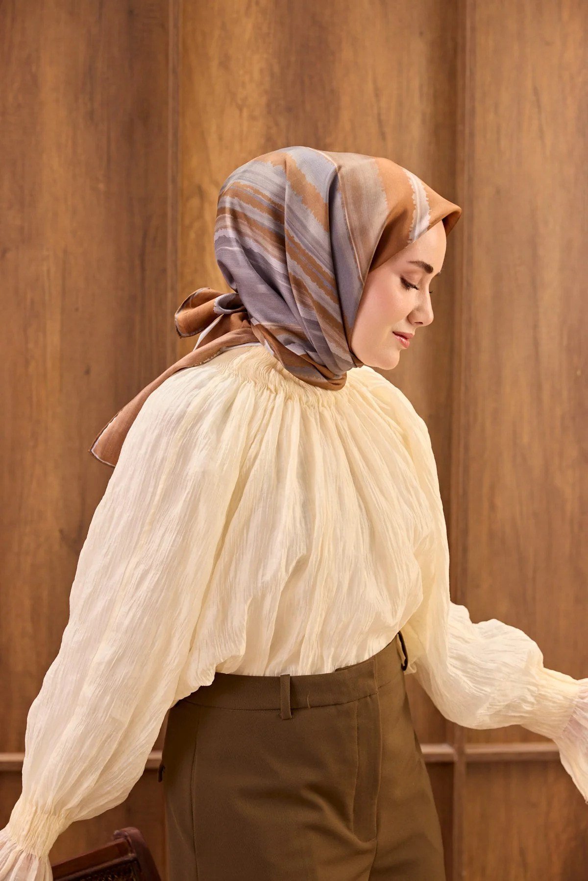 Silk Home Tivil İpek Eşarp Bakır 22