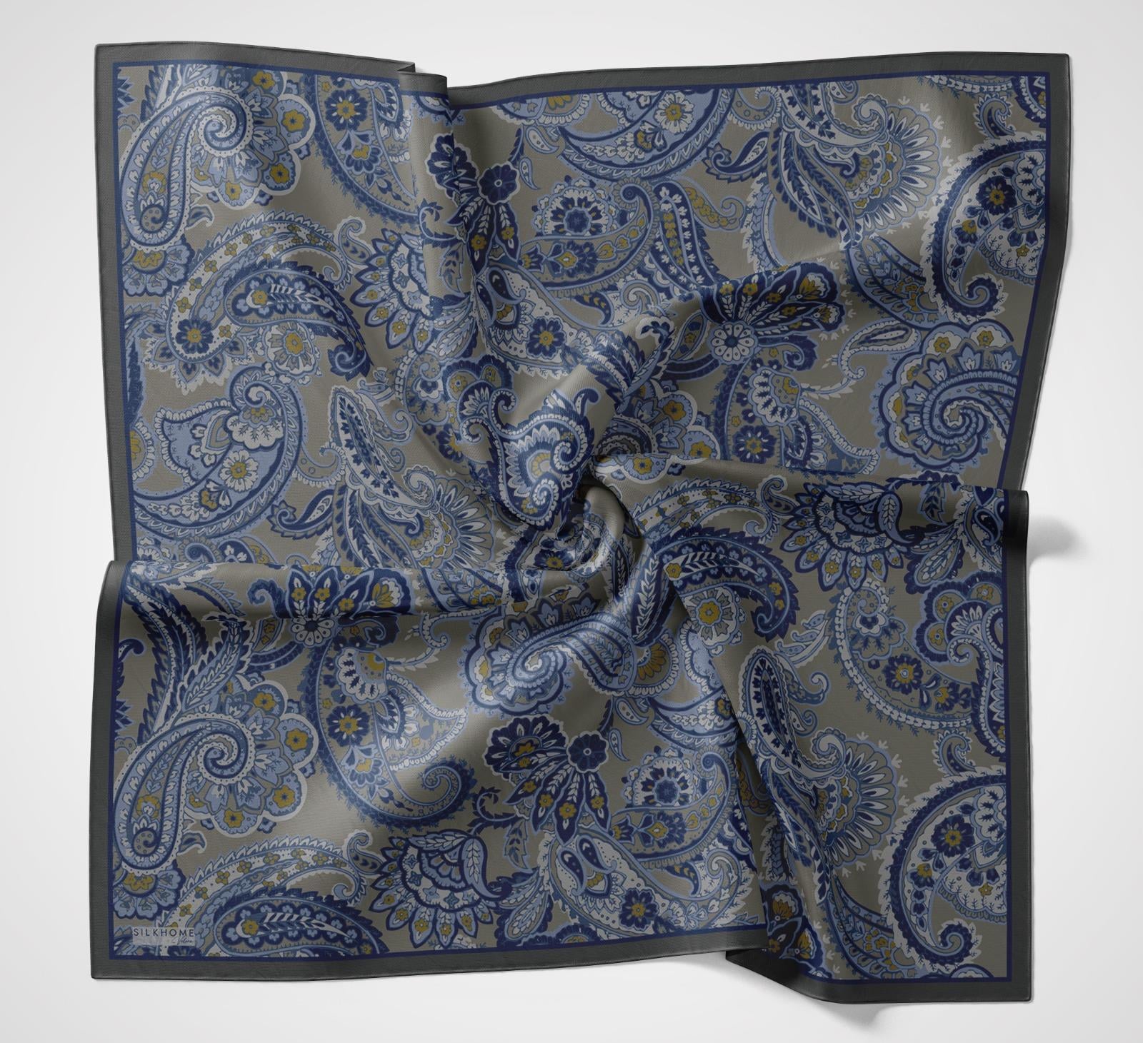 Silk Home Velora Eşarp Antrasit-Mor