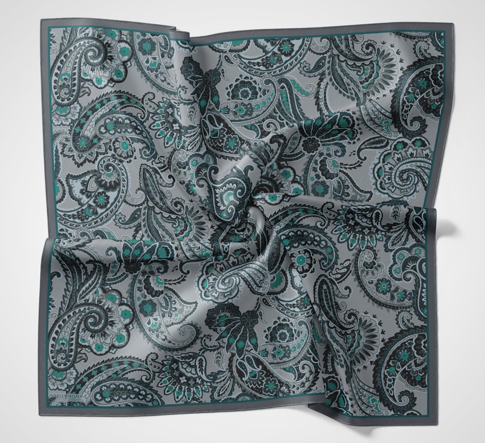 Silk Home Velora Eşarp Gri-Mentol