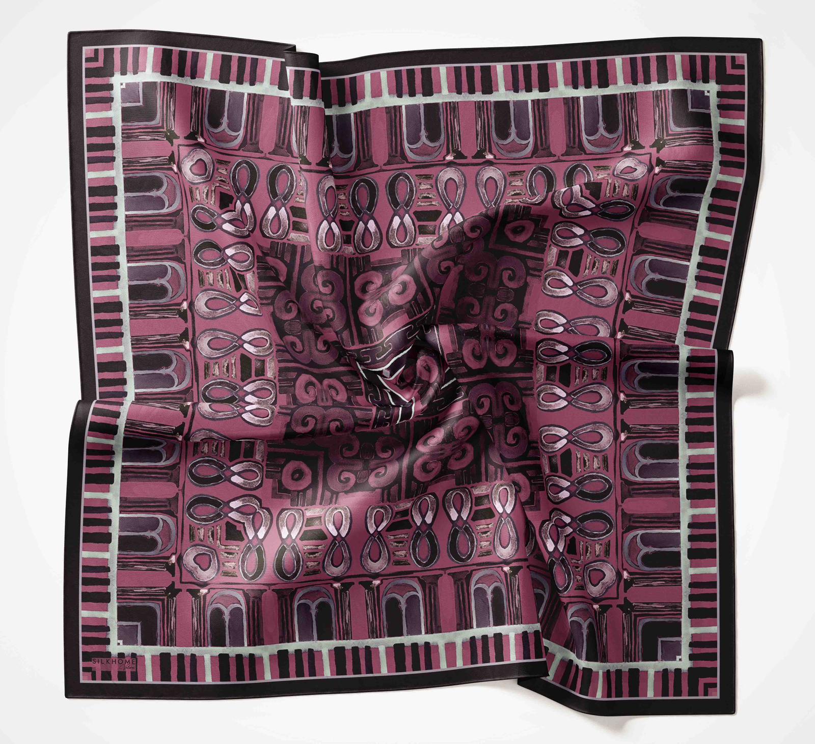 Silk Home Velora Eşarp Koyu Mor-Pembe