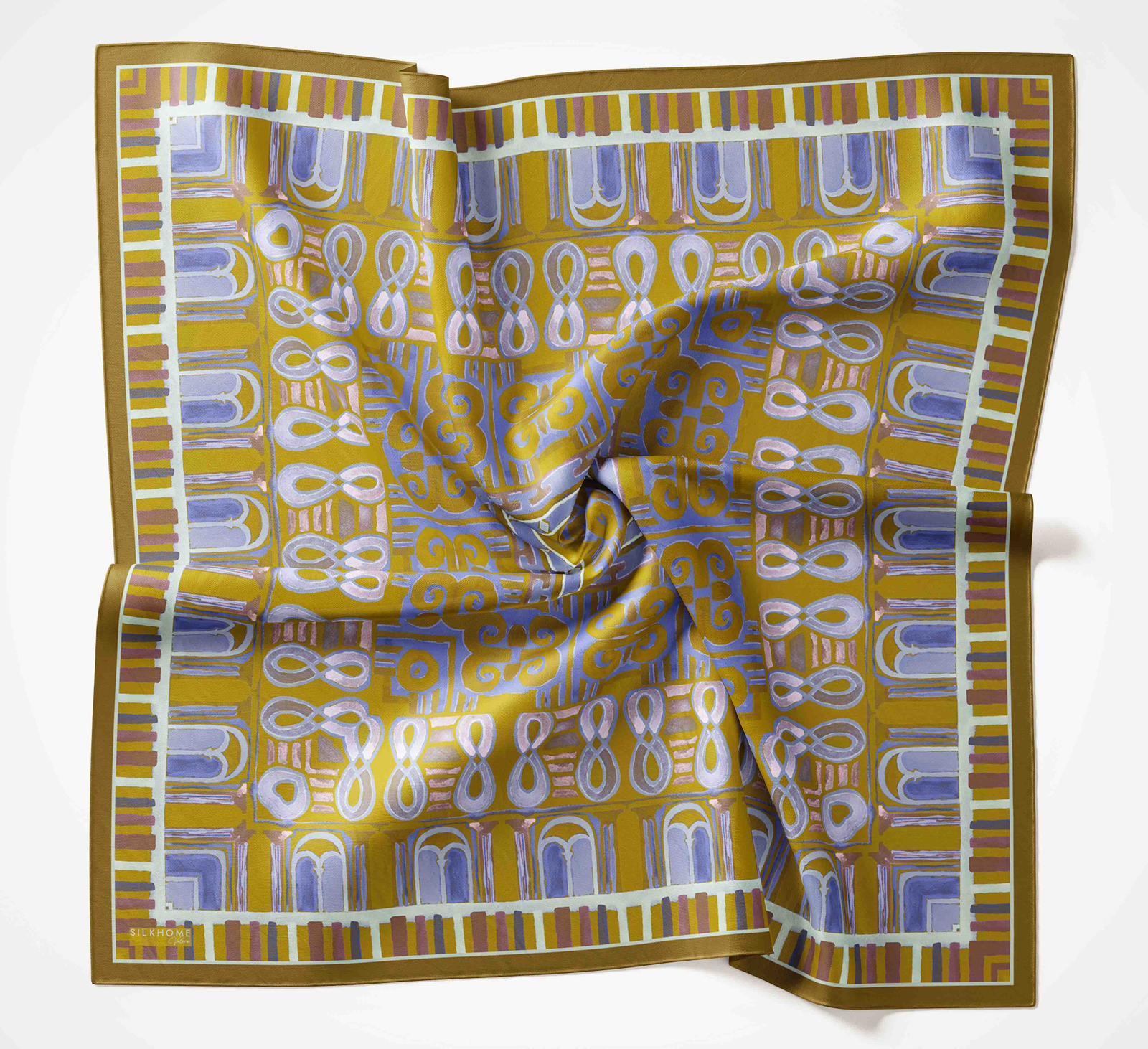 Silk Home Velora Eşarp Yeşil-Mor