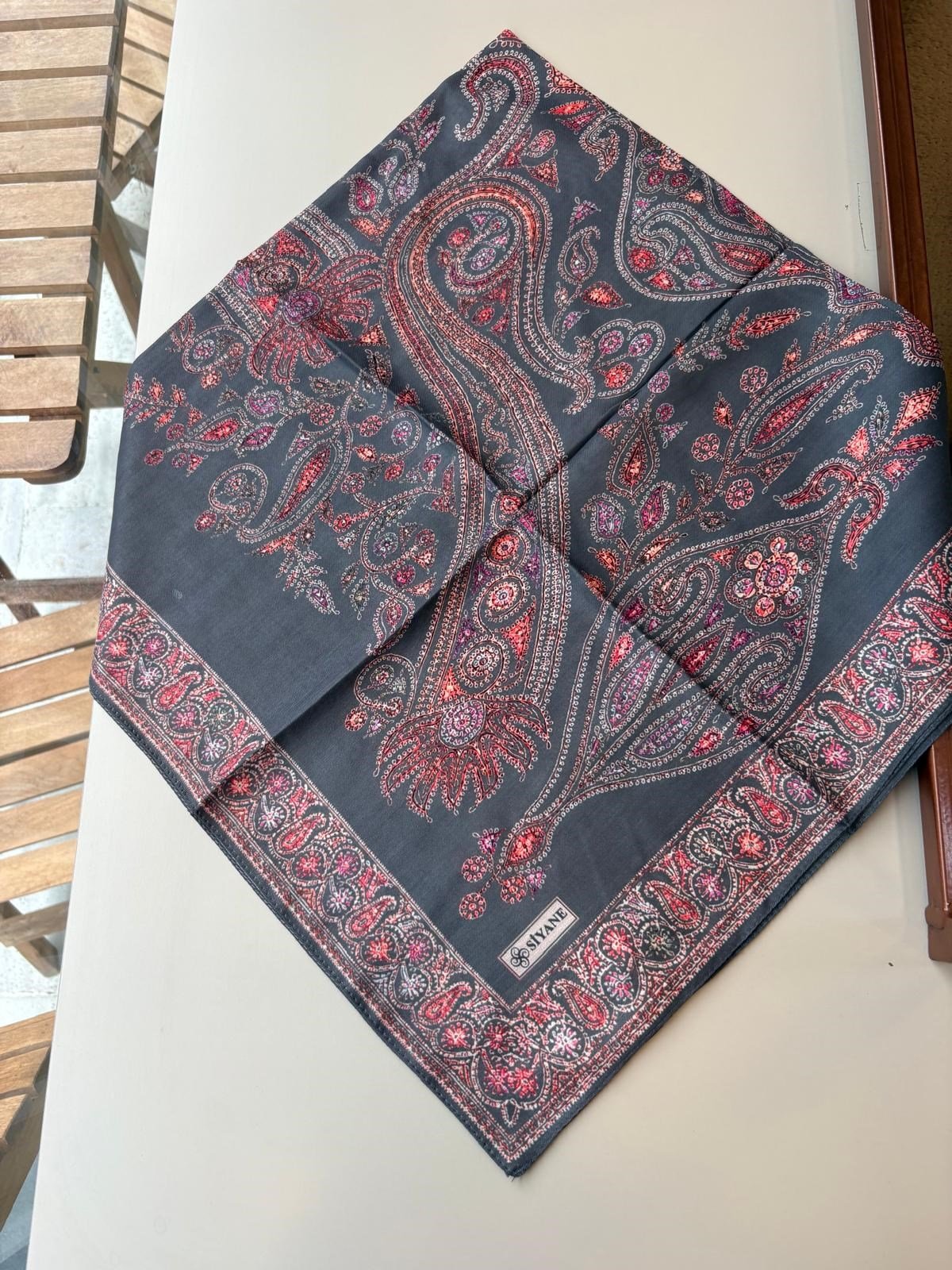 Siyane Pamuk Eşarp Gri