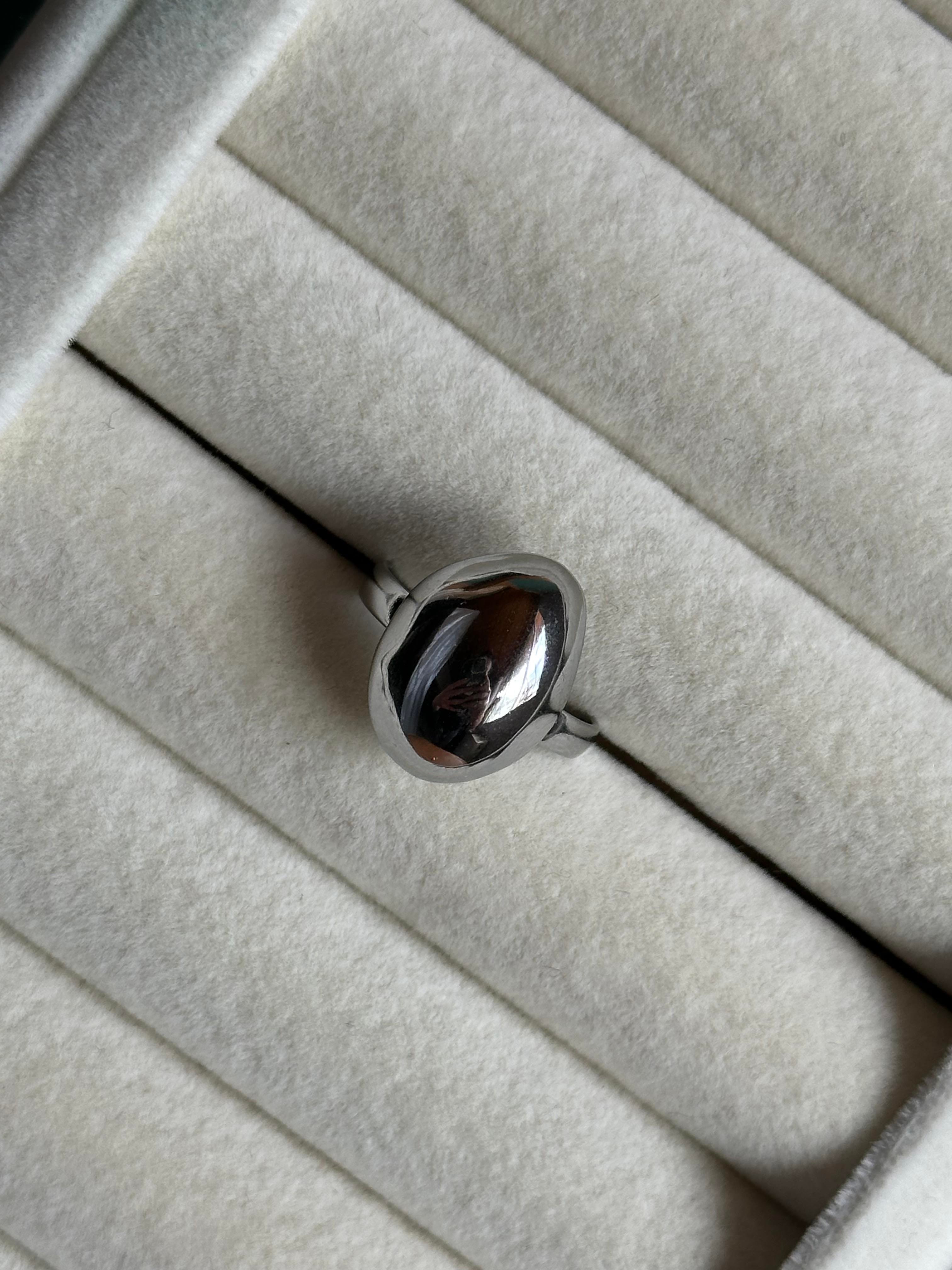 Bohem & Antik Ayarlanabilir Çelik Yüzük Damla Model Silver