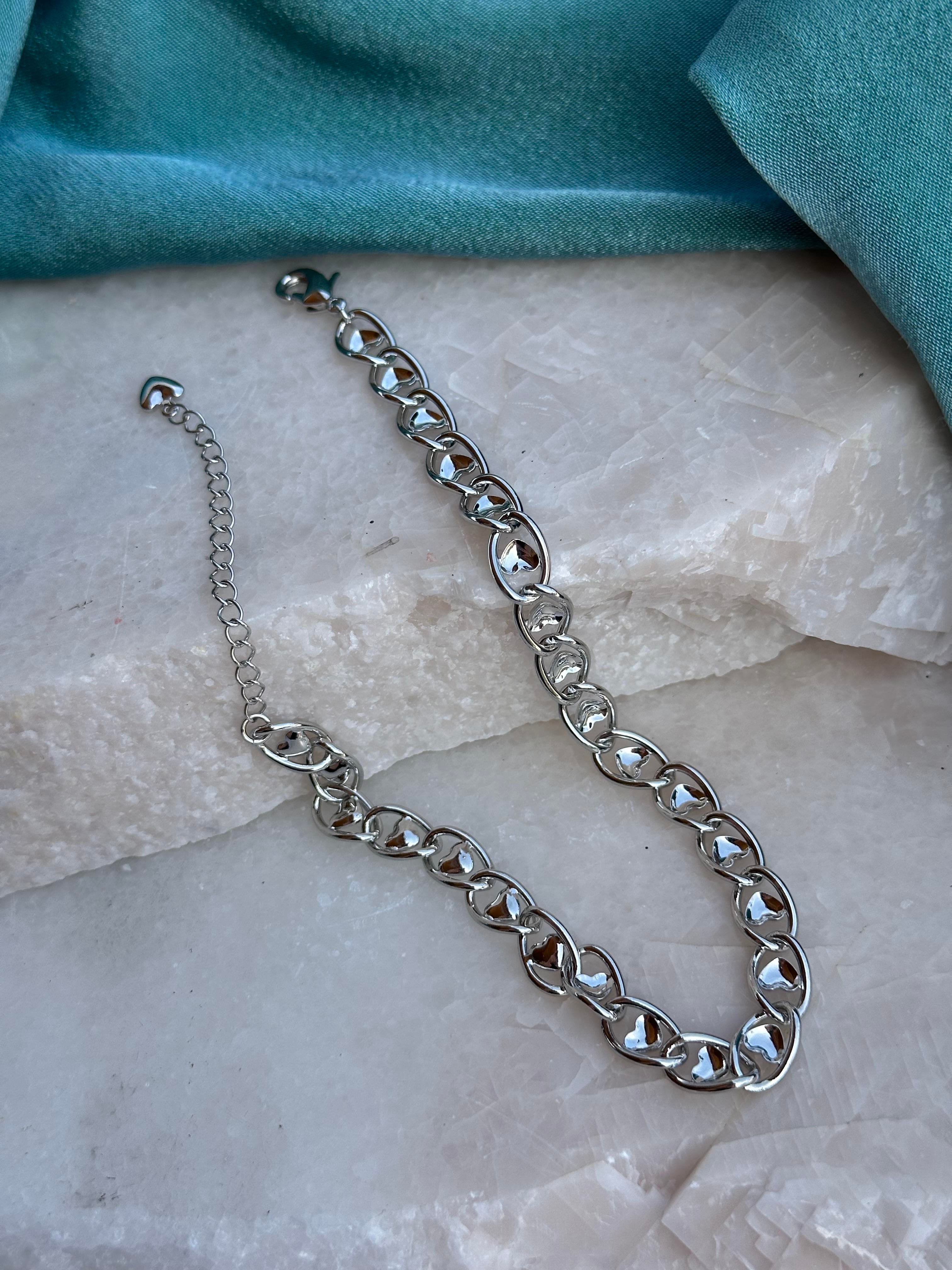 Silver Kalp Figür 316L Çelik Halhal