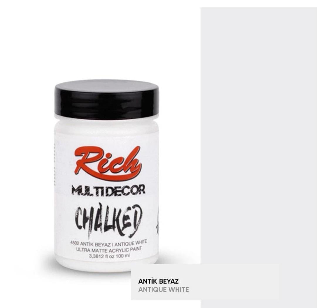 RİCH CHALKED ANTİK BEYAZ