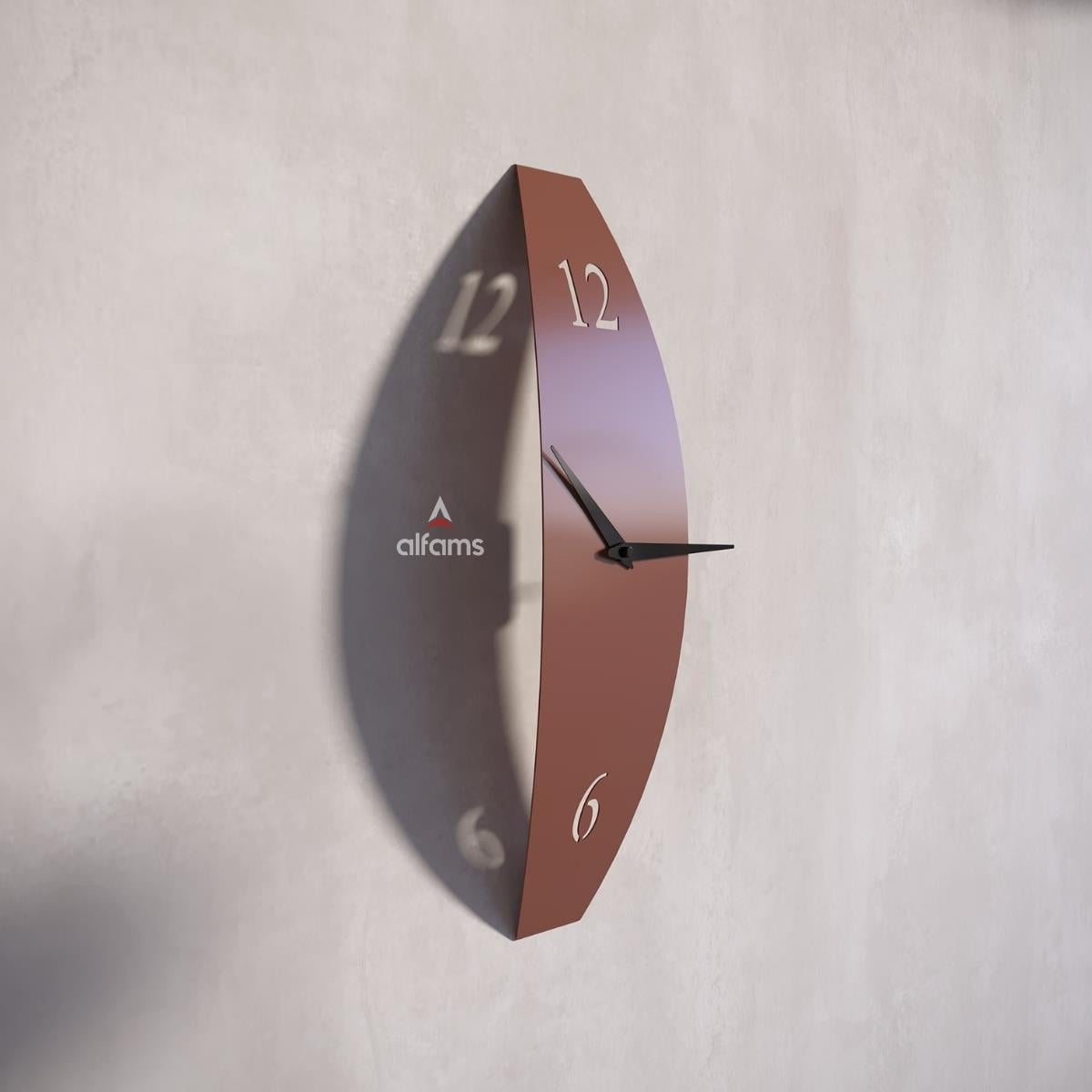 Alfams Modern Geometrik Metal Duvar Saati – Sessiz Mekanizma & Estetik Tasarım Serisi