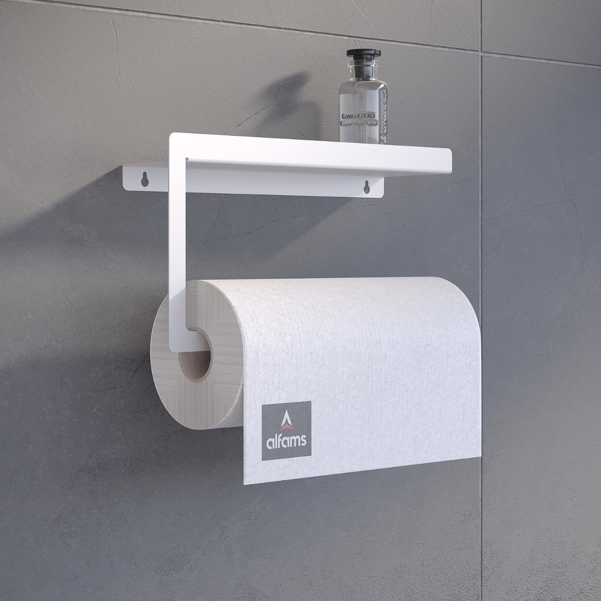 Alfams Modern Raflı Paslanmaz Çelik Metal Rulo Kağıt Havluluk Peçetelik – Banyo & Mutfak Düzenleyici