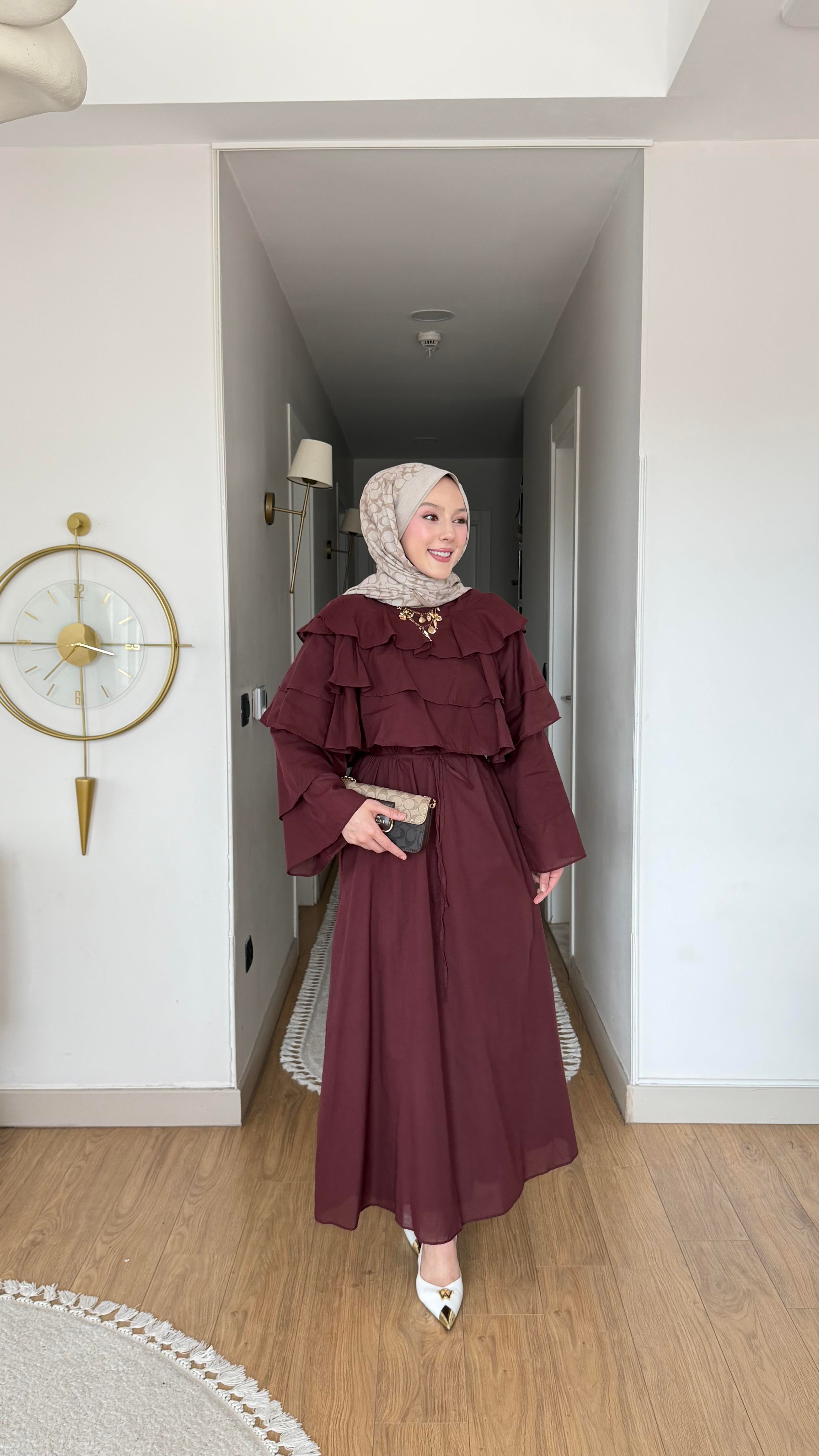 ELİZA ELBİSE BORDO