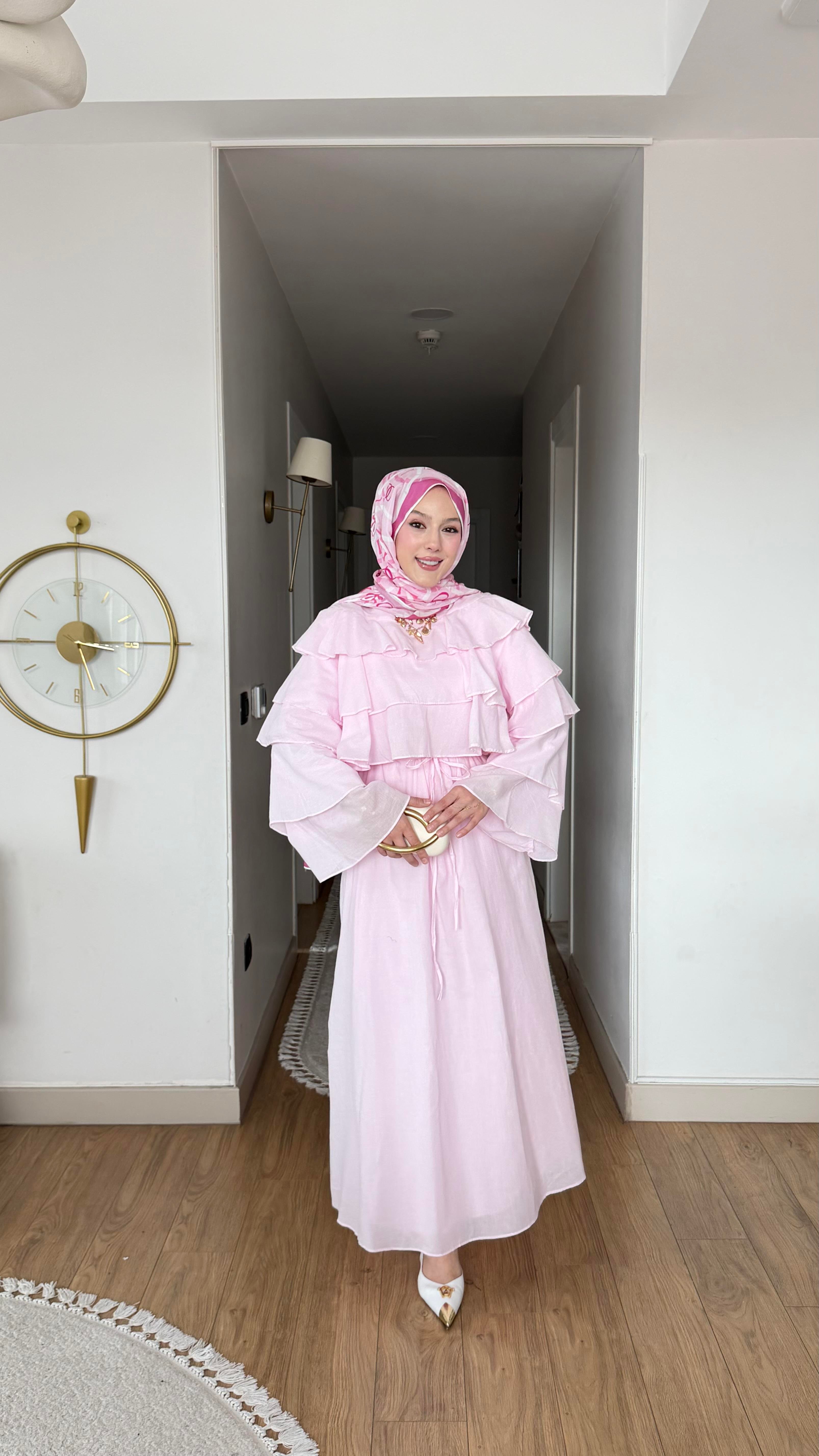 ELİZA ELBİSE PEMBE