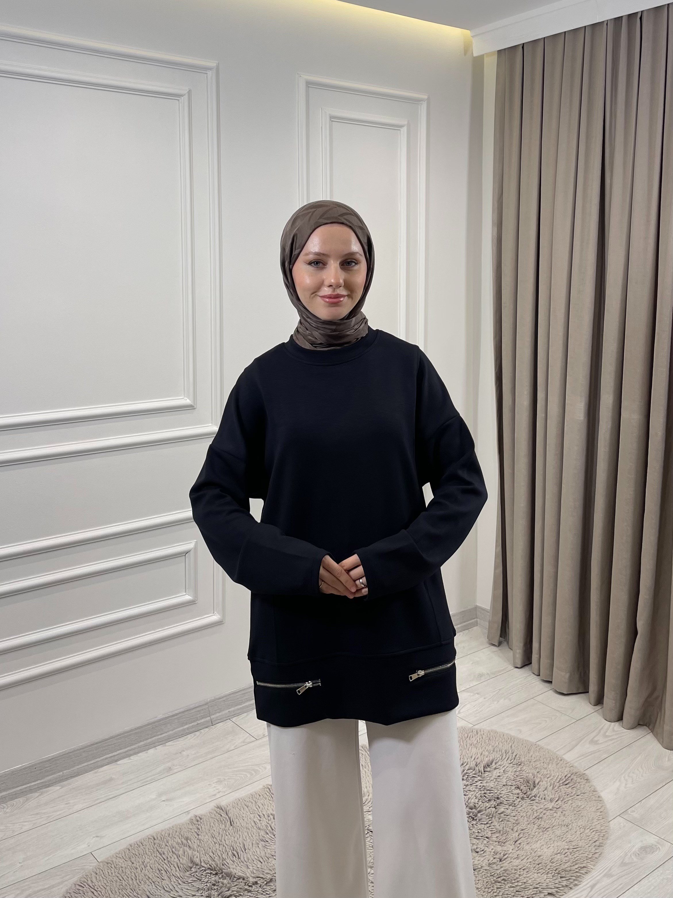 FERMUARLI TUNİK SİYAH