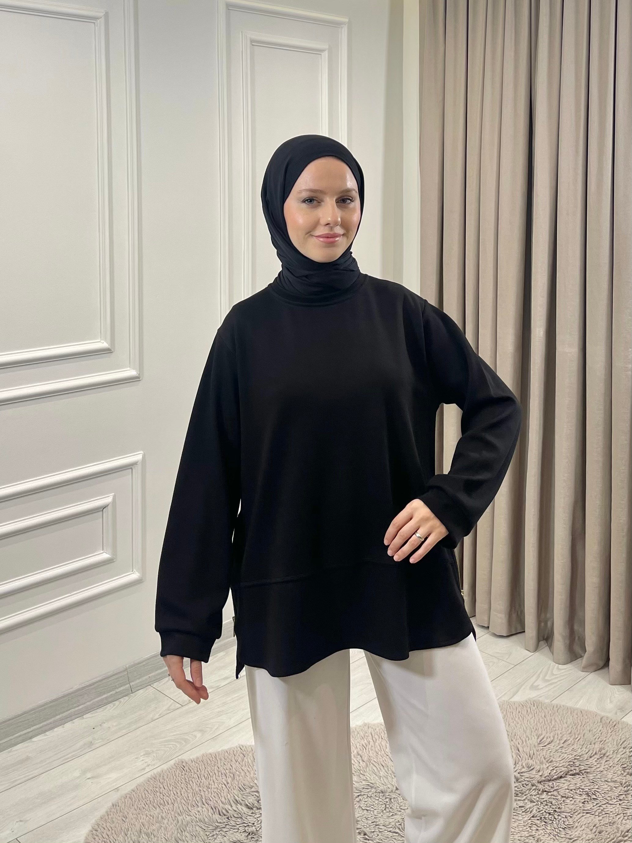 FLORA TUNİK SİYAH