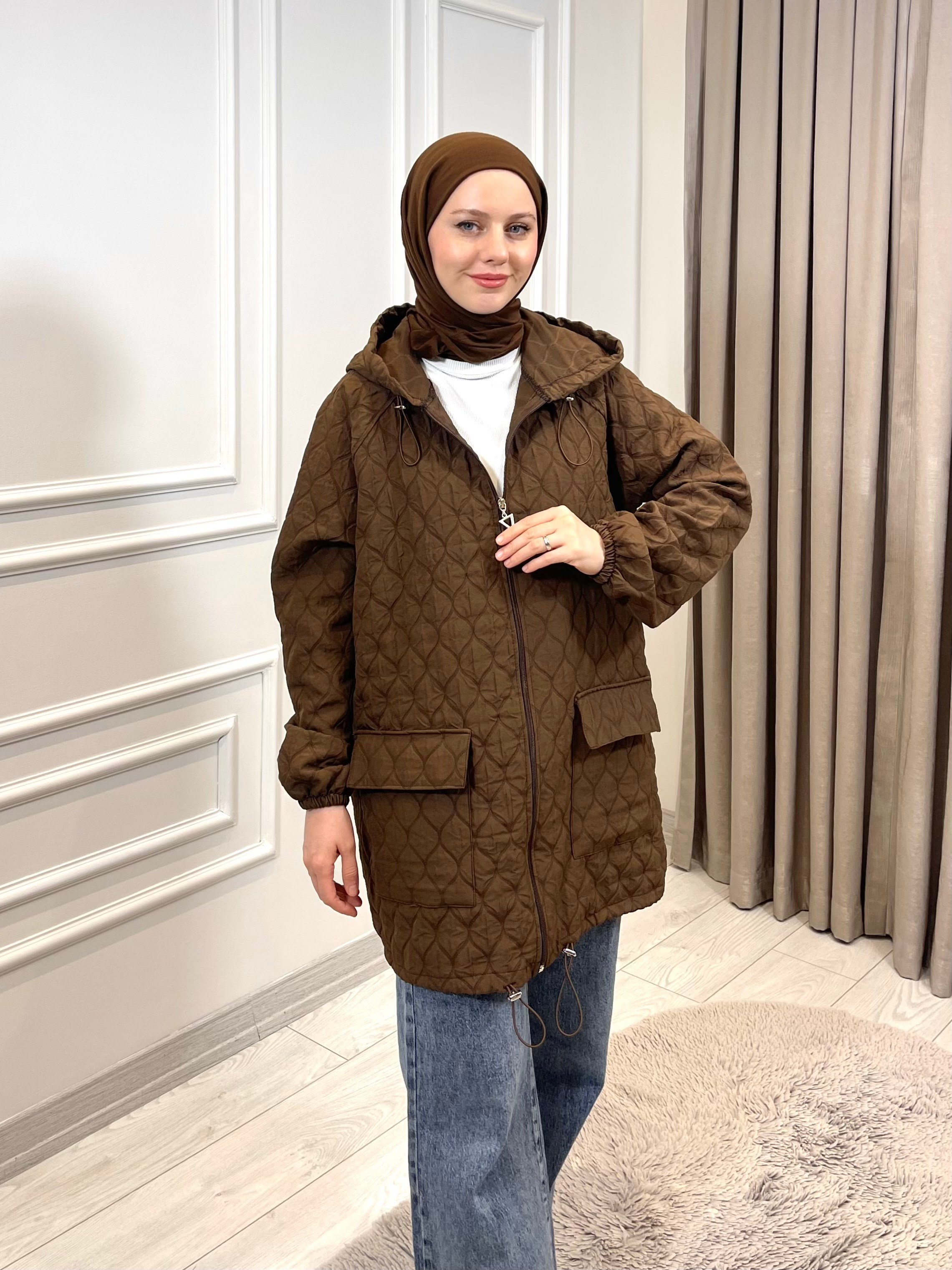 KAPİŞONLU KAPİTONE KAP KAHVERENGİ