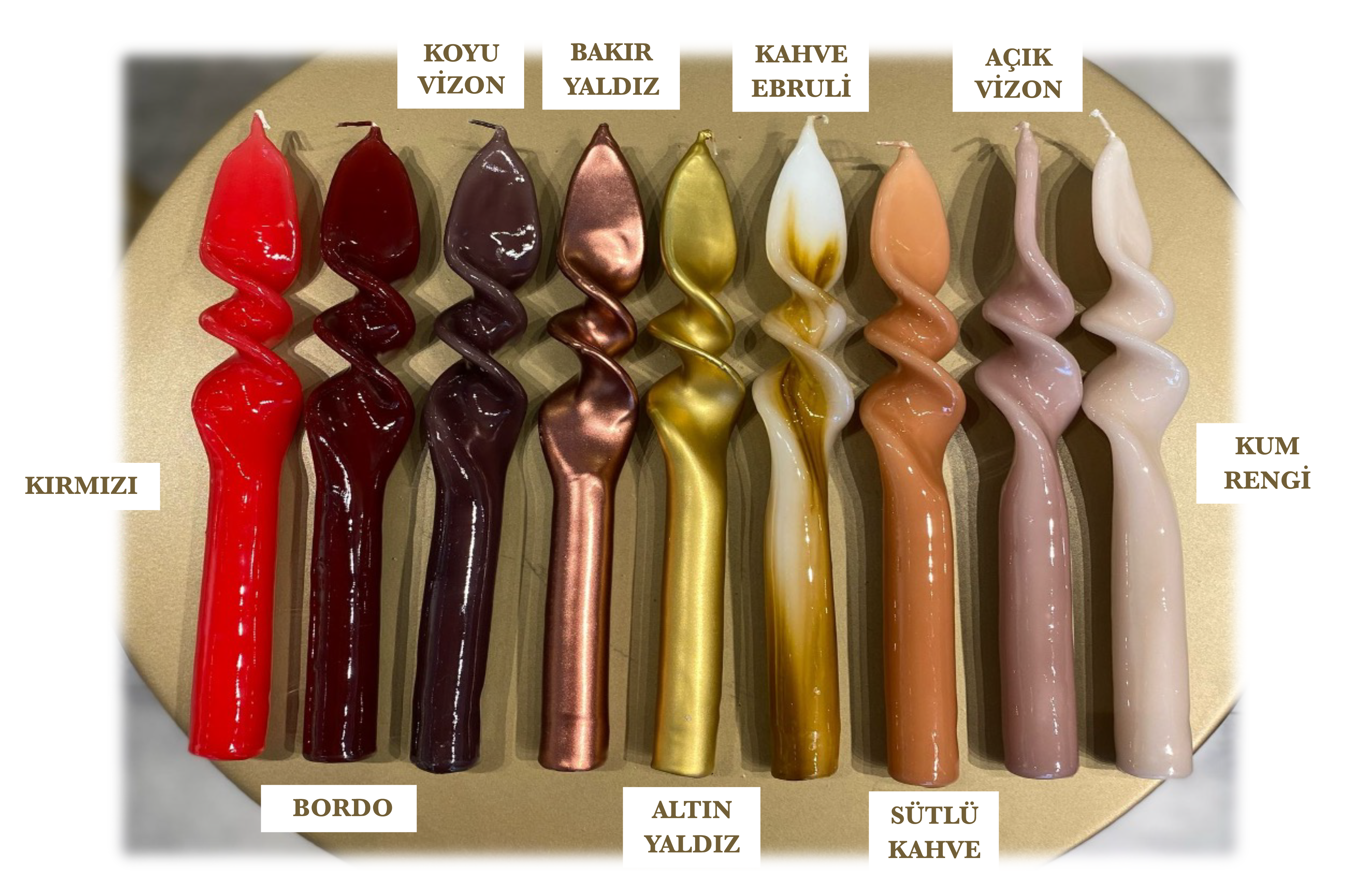 Burgu Model Şamdan Mum  II  I KZY-LMN-249