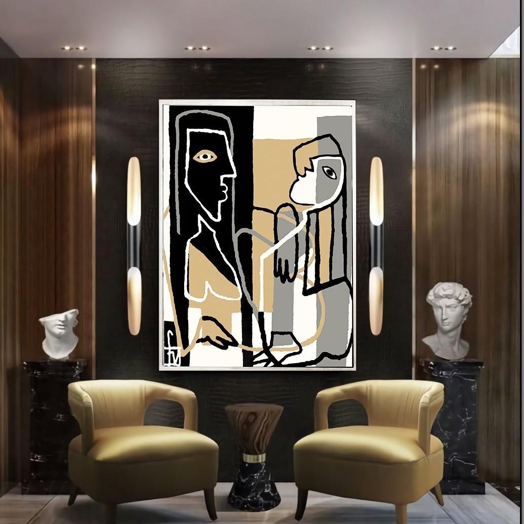 MODERN-PICASSO DETAY TABLO I KZY-UV-5020-G