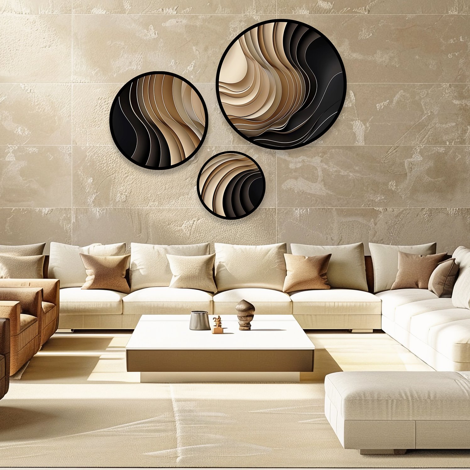 Sarmal Desen Mocha Detay Tablo KZY-CDA-452