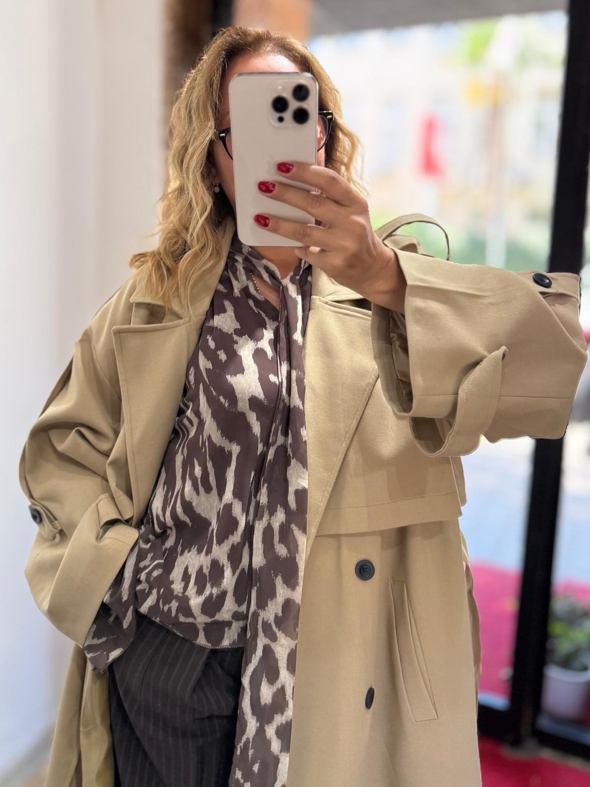 Premium Apoletli Poliviskon Trench Caramel
