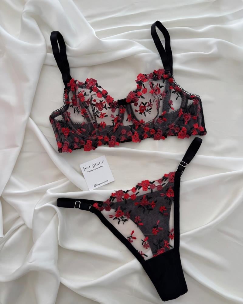 Bralet Takımlar BR09Roses Bralet Takım