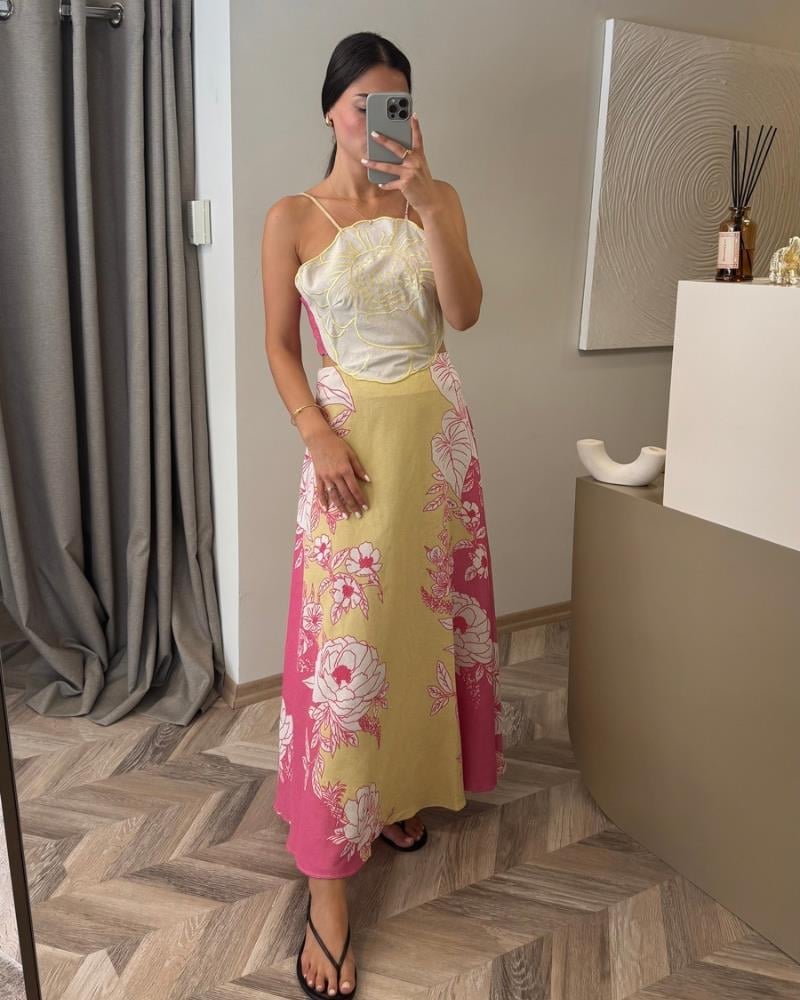 Tüm ÜrünlerHP68Mira Çiçek Desenli Elbise Pembe