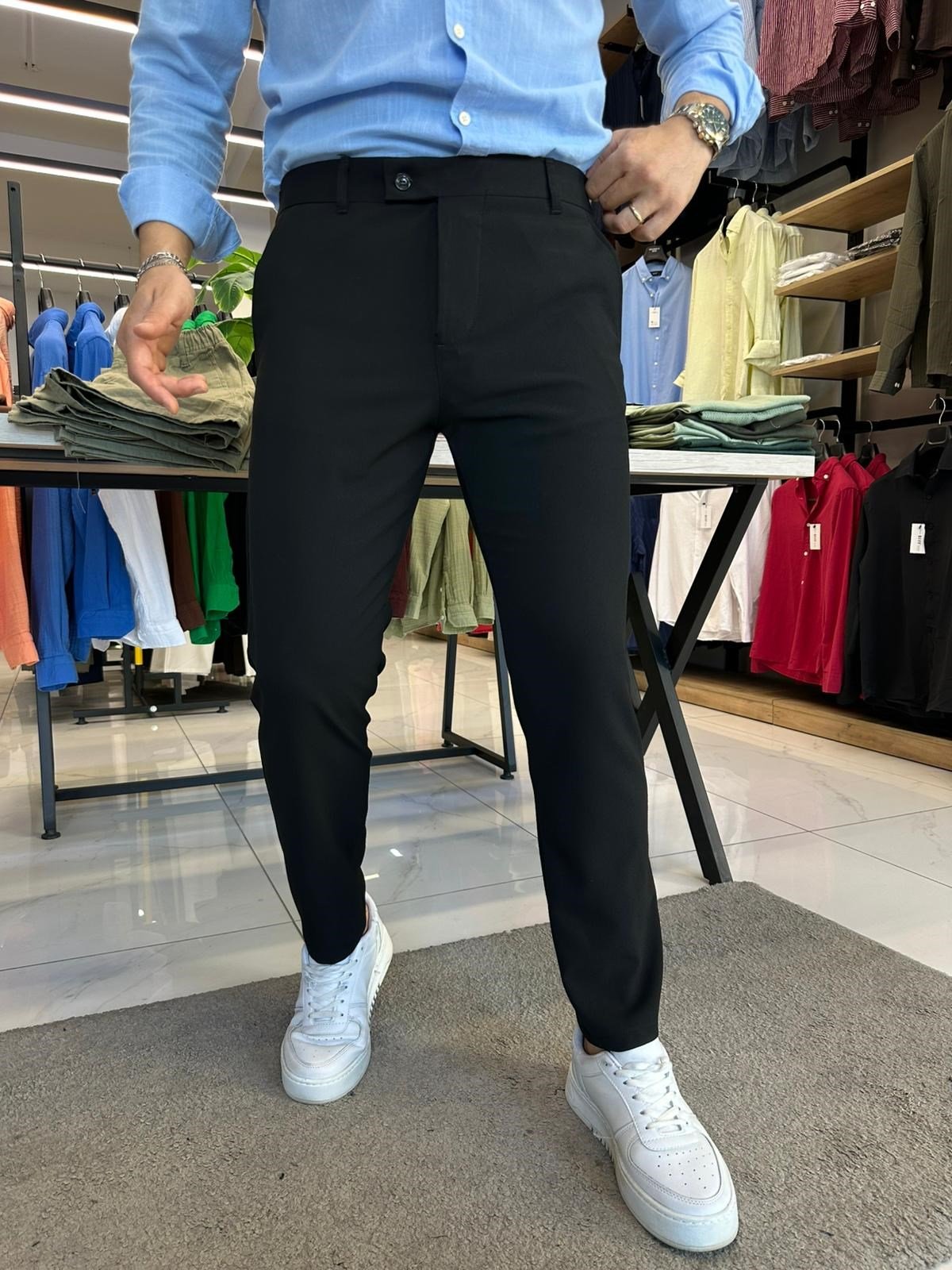Slimfit Kumaş Pantolon Siyah